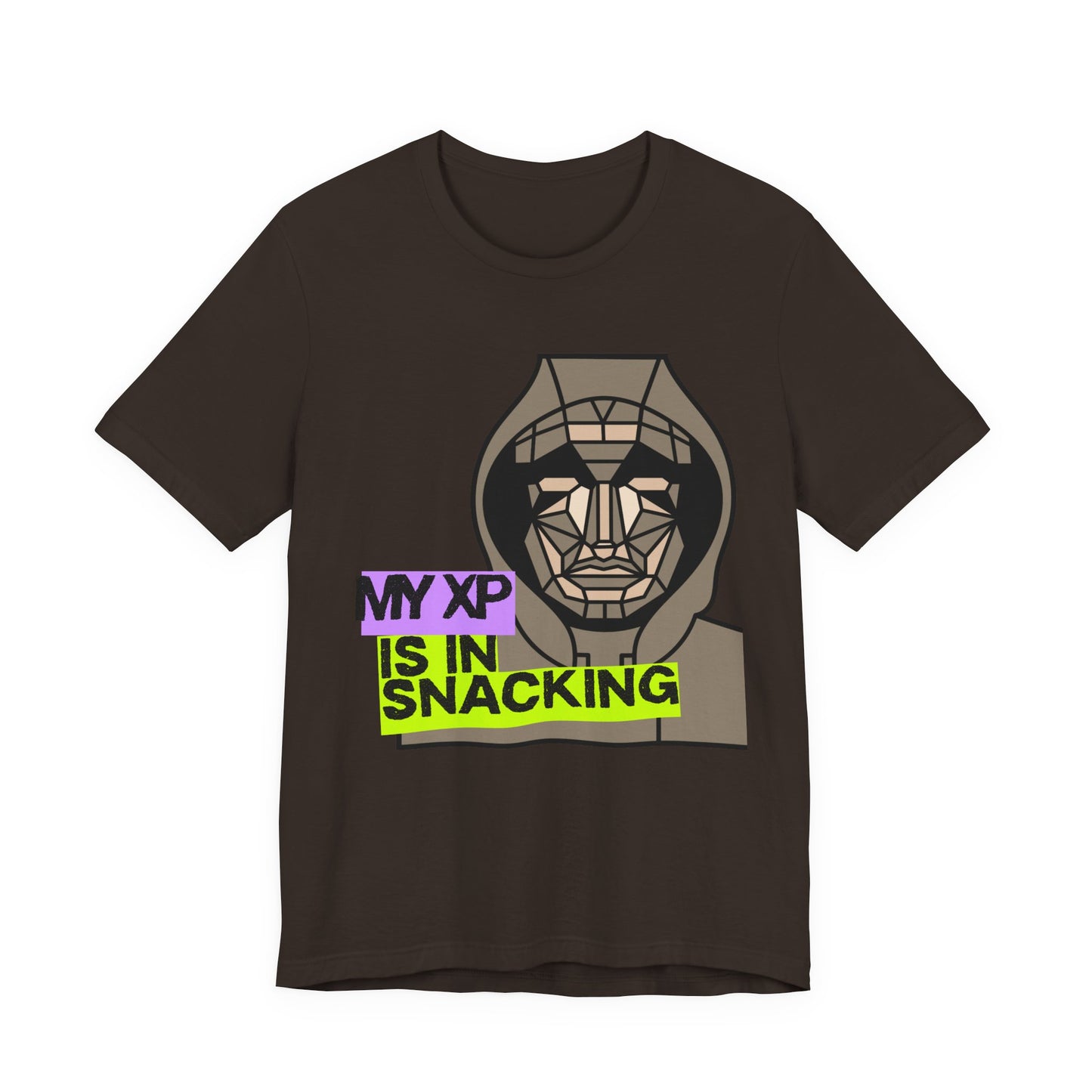 Snack Gaming Short Sleeve Tee, Funny Gamer T-Shirt, Gift for Gamers, Casual Wear, Snack Lover Tee, Unique Graphic Tee