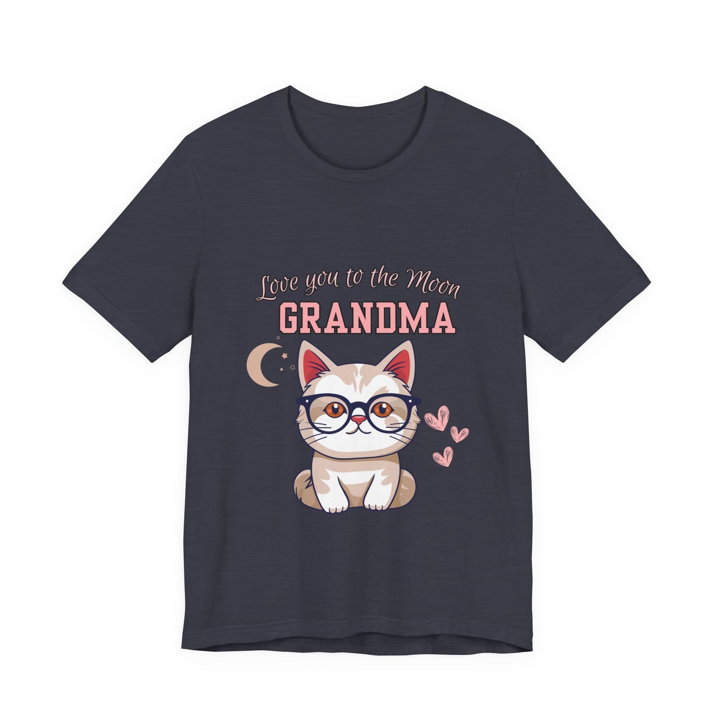 Love You to the Moon Grandma Cat Tee, Cute Cat Shirt, Gift for Grandma, Birthday Tee, Grandparent Gift, Funny Cat T-Shirt