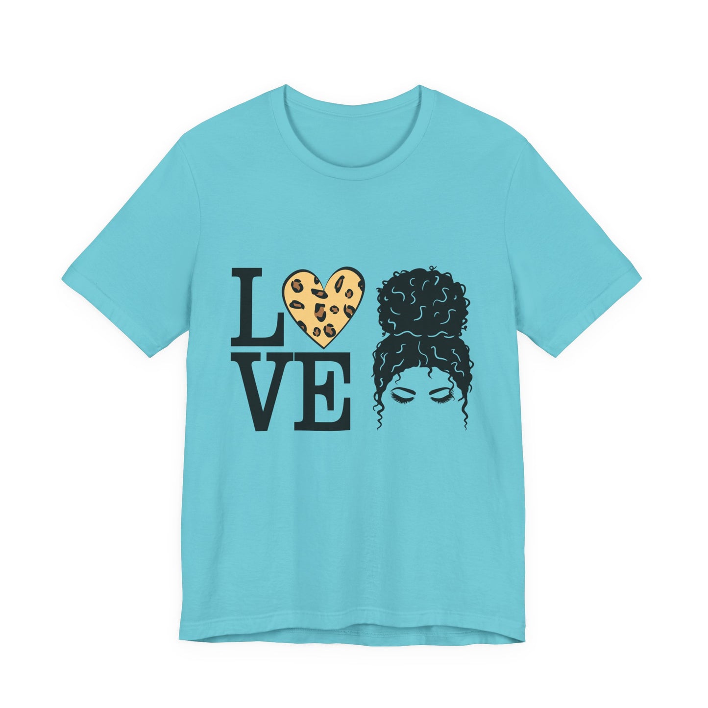 Love Print Girl Tee, Cute Gift for Dates, Casual Everyday Wear, Valentine's Day Top, Unique Fashion Statement for Ladies