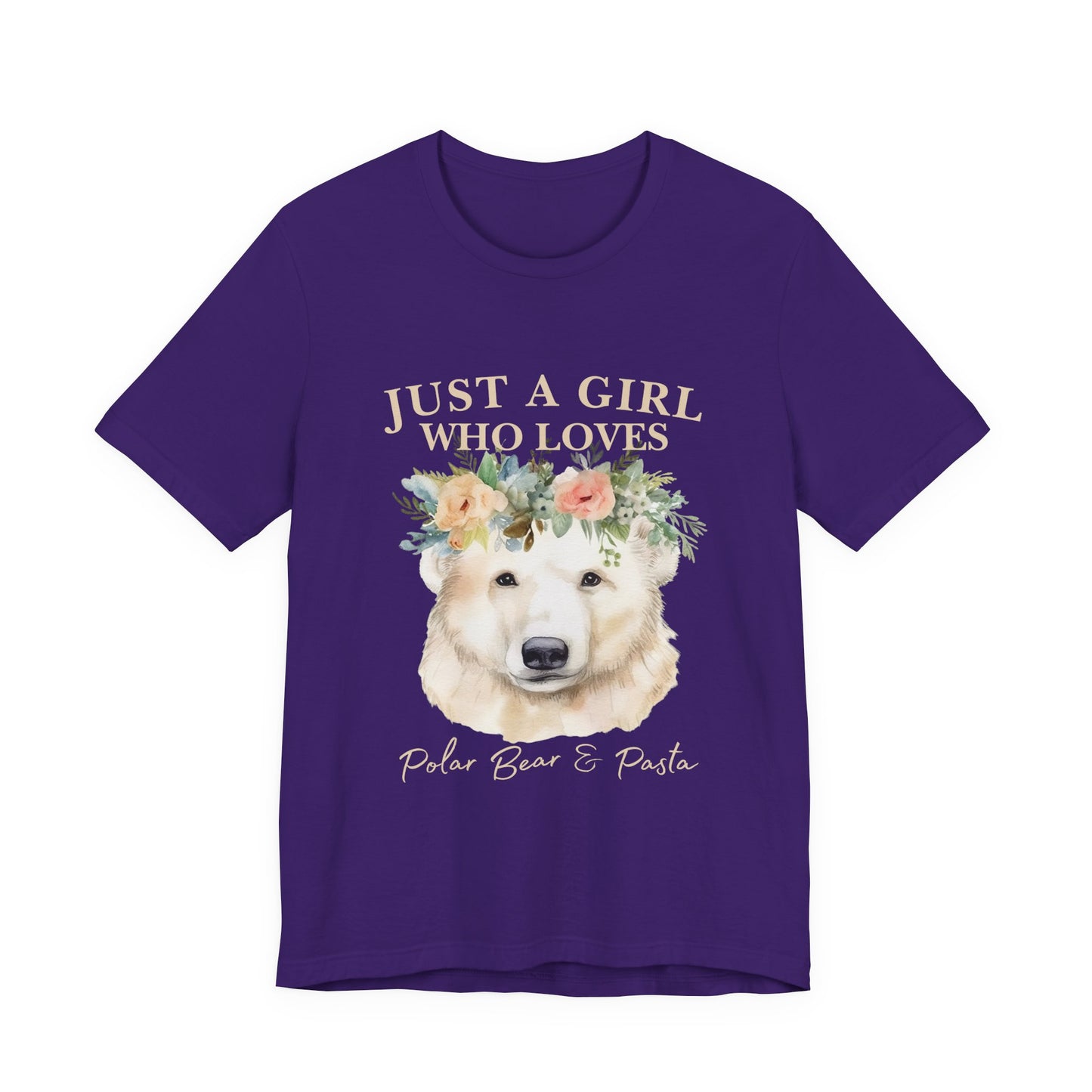 Just a Girl Who Loves Polar Bears Tee, Cute Animal Lover Gift, Nature Tee, Casual Wear, Eco-friendly Shirt, Pet Lover Apparel