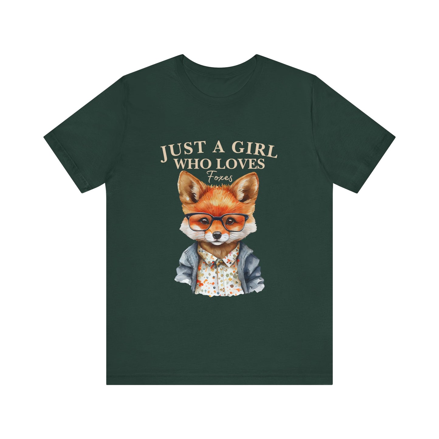 Cute Fox Graphic Tee for Animal Lovers, Fun Gift for Girls, Nature Lover Shirt, Animal Themed Apparel, Perfect for Casual Outings