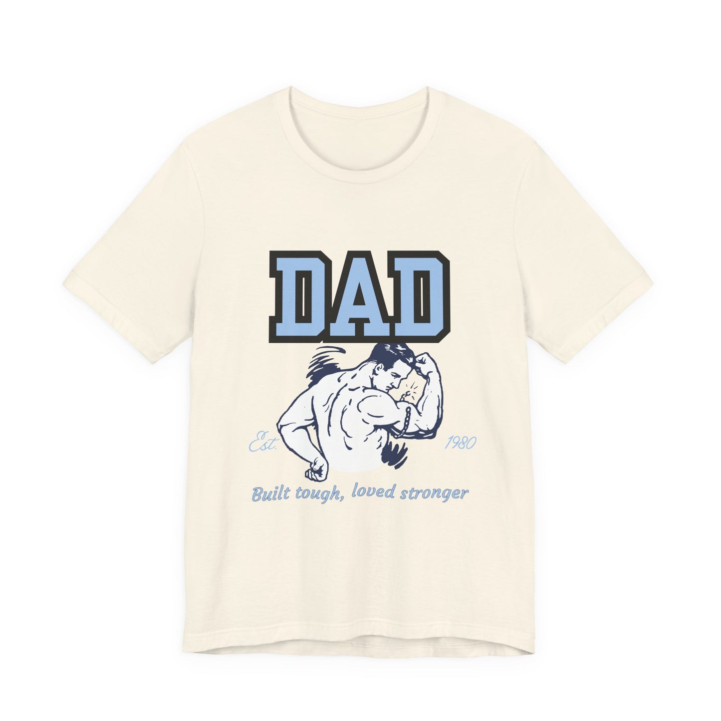DAD Strong Unisex Jersey Tee, Father's Day Gift, Dad Humor Shirt, Comfortable Casual Top, Birthday Gift Tee, Everyday Wear