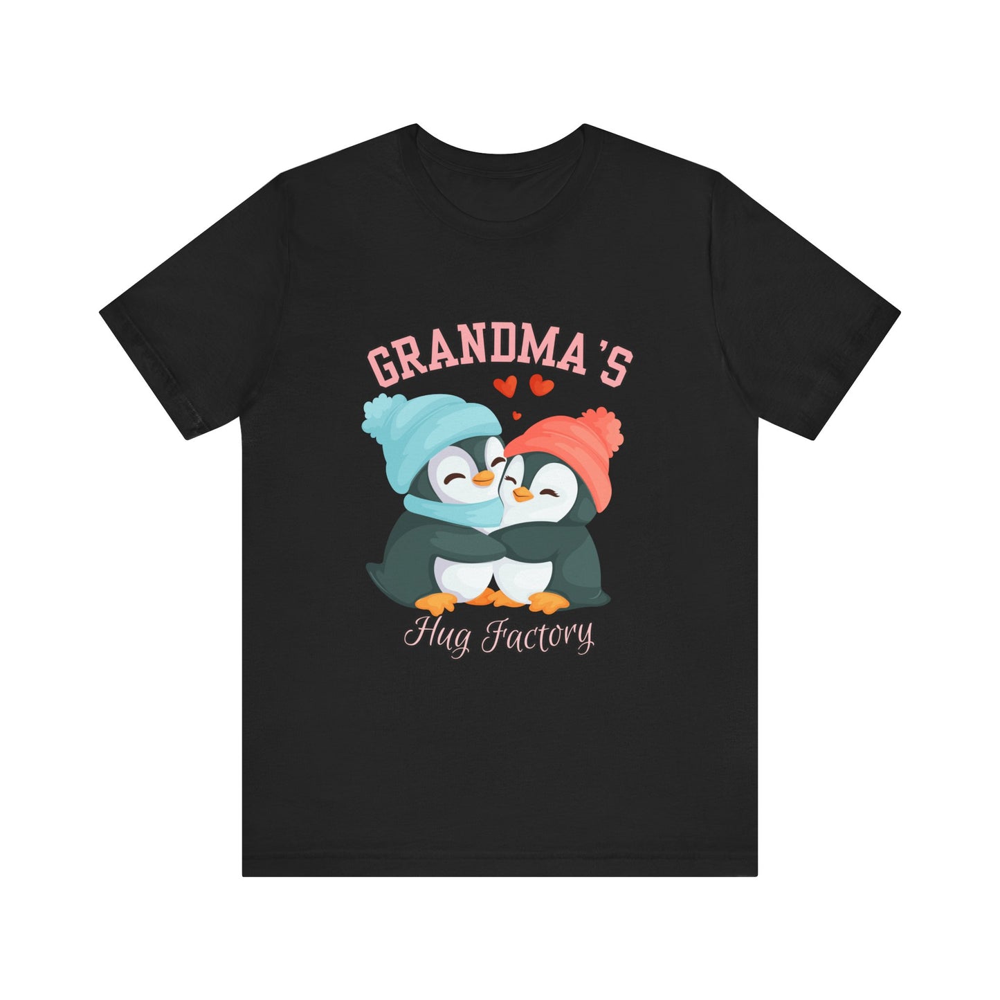 Grandma's Hug Factory T-Shirt, Cute Penguin Tee, Gift for Grandma, Family Reunion Shirt, Mother's Day Gift, Cozy Casual Wear