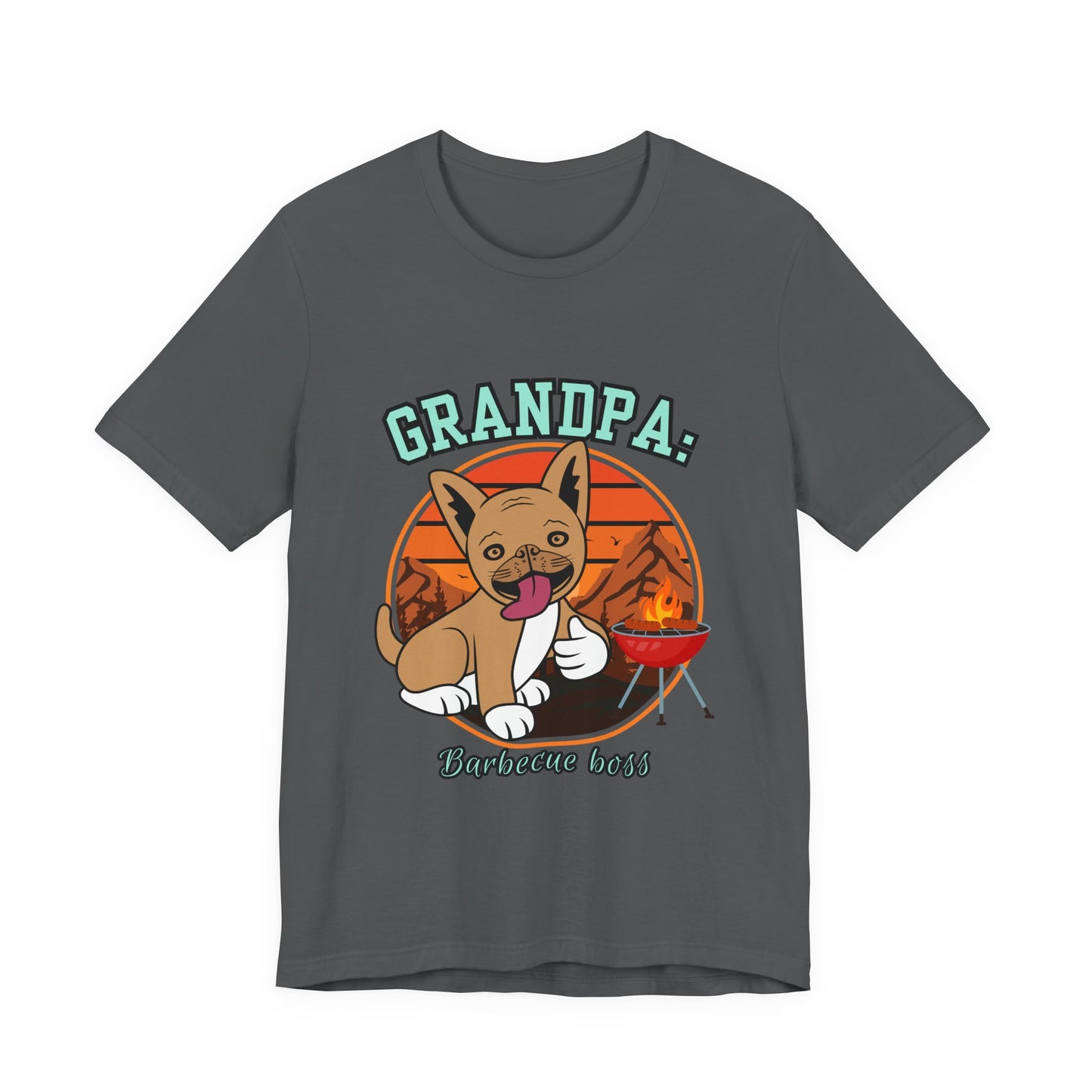 Funny Grandpa Barbecue Tee, Unisex Short Sleeve T-Shirt for Grill Masters, Gift for Father's Day, Dog Lovers, BBQ Parties, Casual Wear