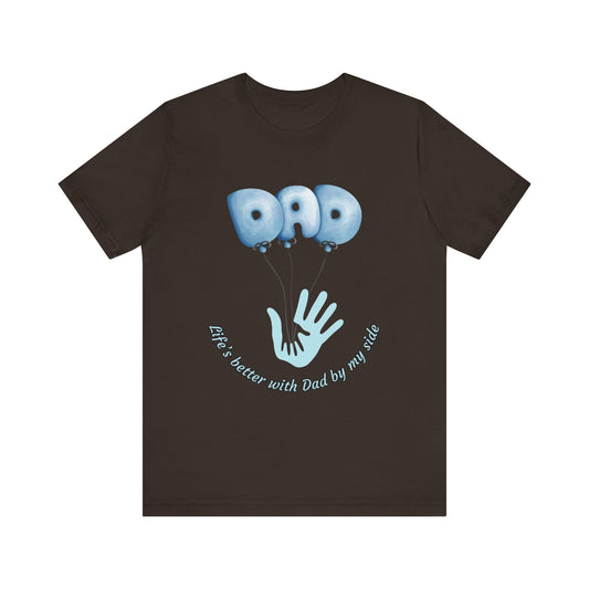 Dad Balloon Tee, Father’s Day Gift, Unisex T-Shirt, Birthday Present, Love for Dad, Family Celebration Apparel