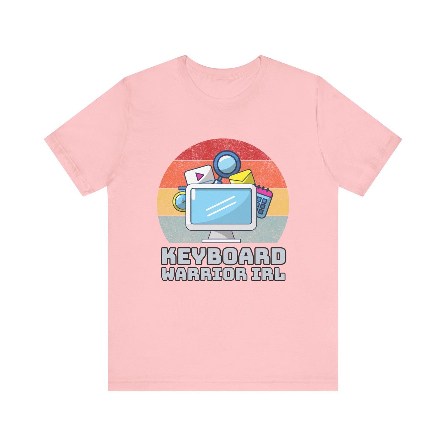 Playful Keyboard Warrior Tee, Gamer Shirt, Geek Fashion, Cute Coding Gift, Unisex Casual Tee, Retro Gaming Apparel