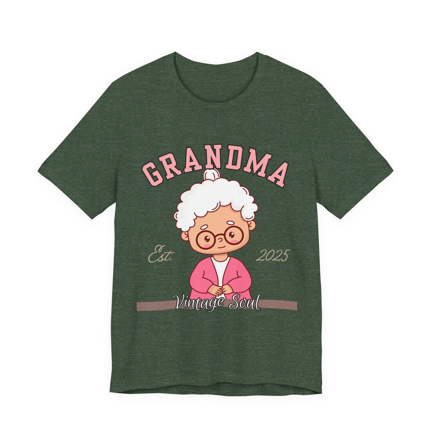 Vintage Grandma Unisex Tee - Perfect for Grandparents Day, Birthday Gift, Family Reunion Shirt, Cute Cartoon Design, Fun Casual Wear