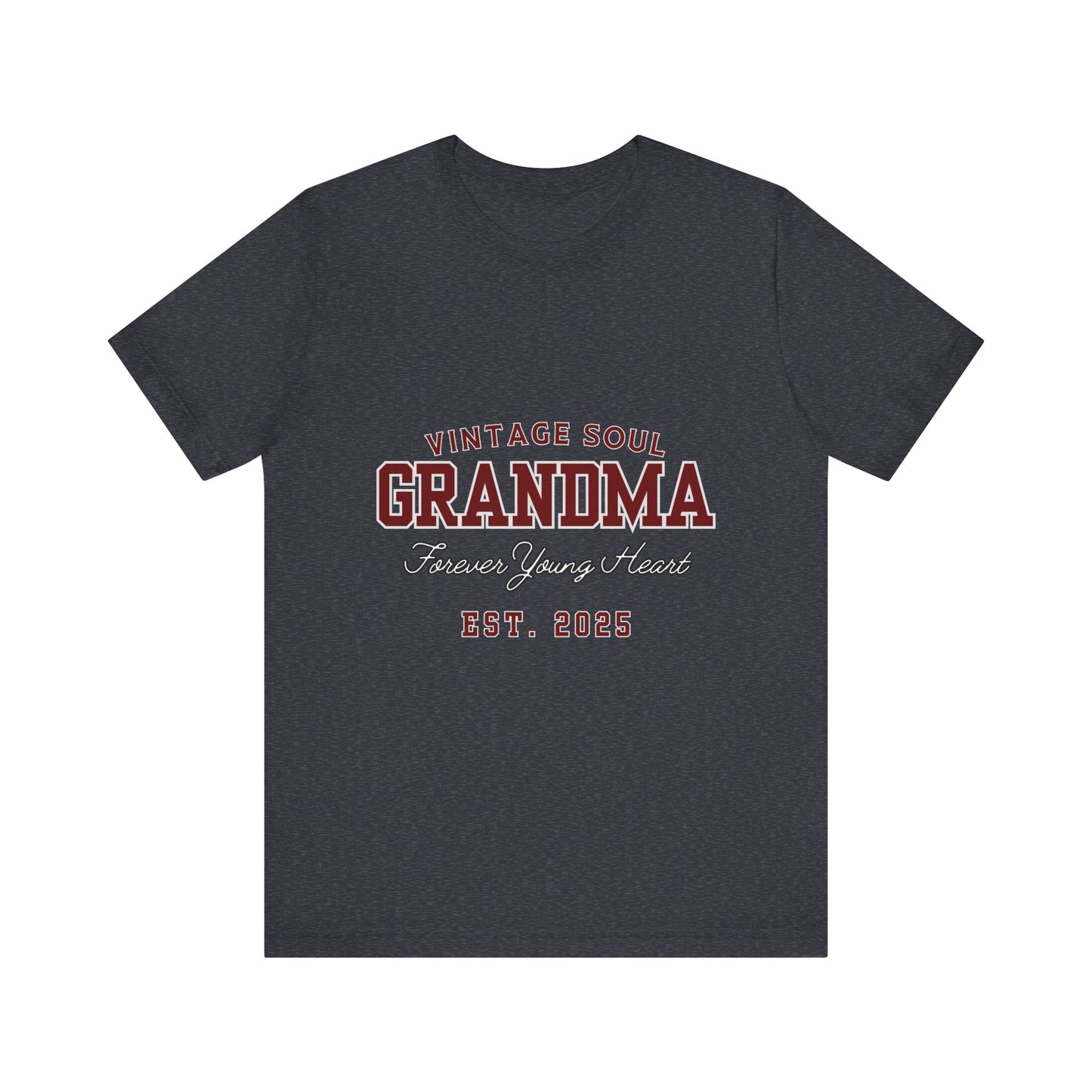 Vintage Soul Grandma Tee - Forever Young Heart, Birthday Gift, Family Reunion, Mothers Day Gift, Cute Grandma Shirt