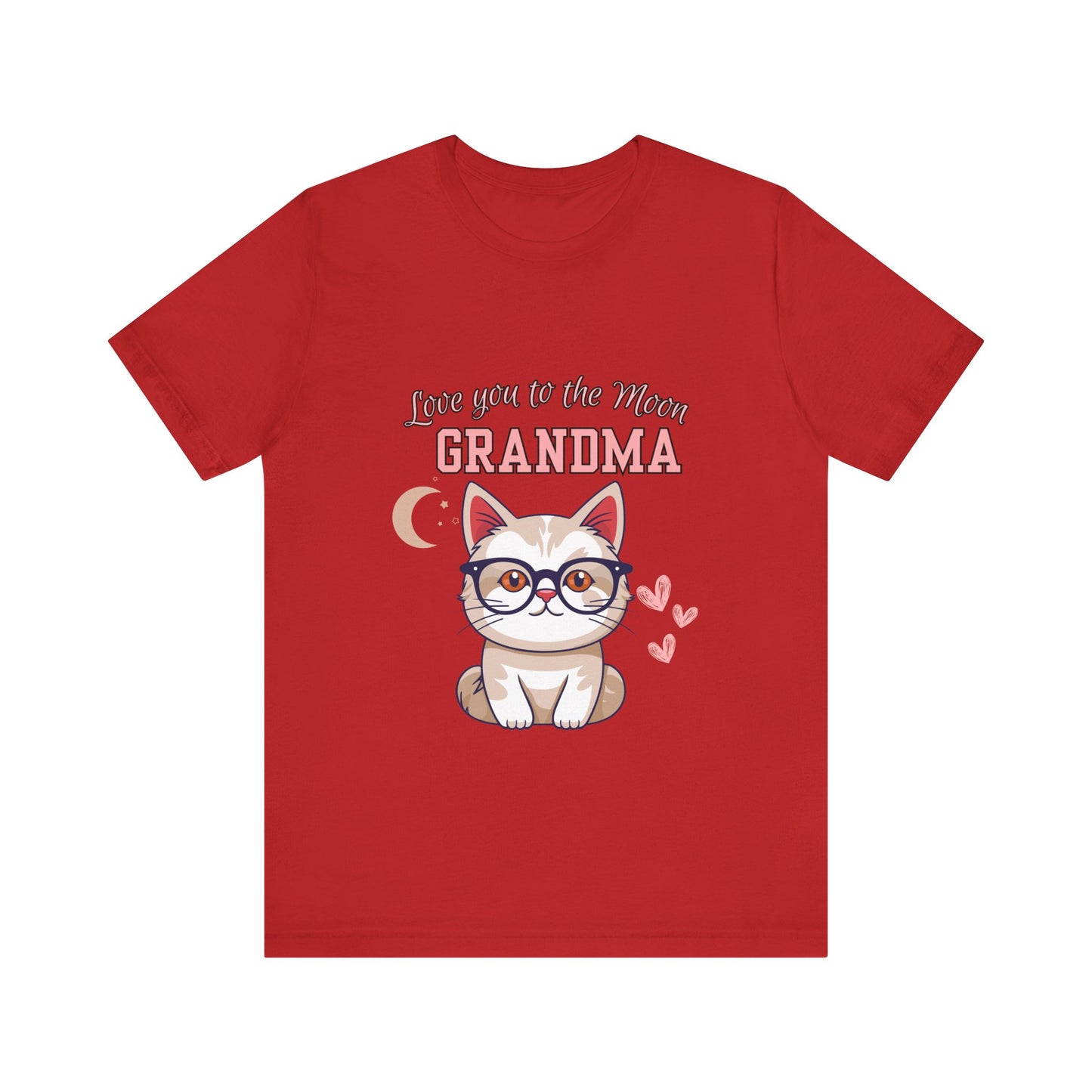 Love You to the Moon Grandma Cat Tee, Cute Cat Shirt, Gift for Grandma, Birthday Tee, Grandparent Gift, Funny Cat T-Shirt