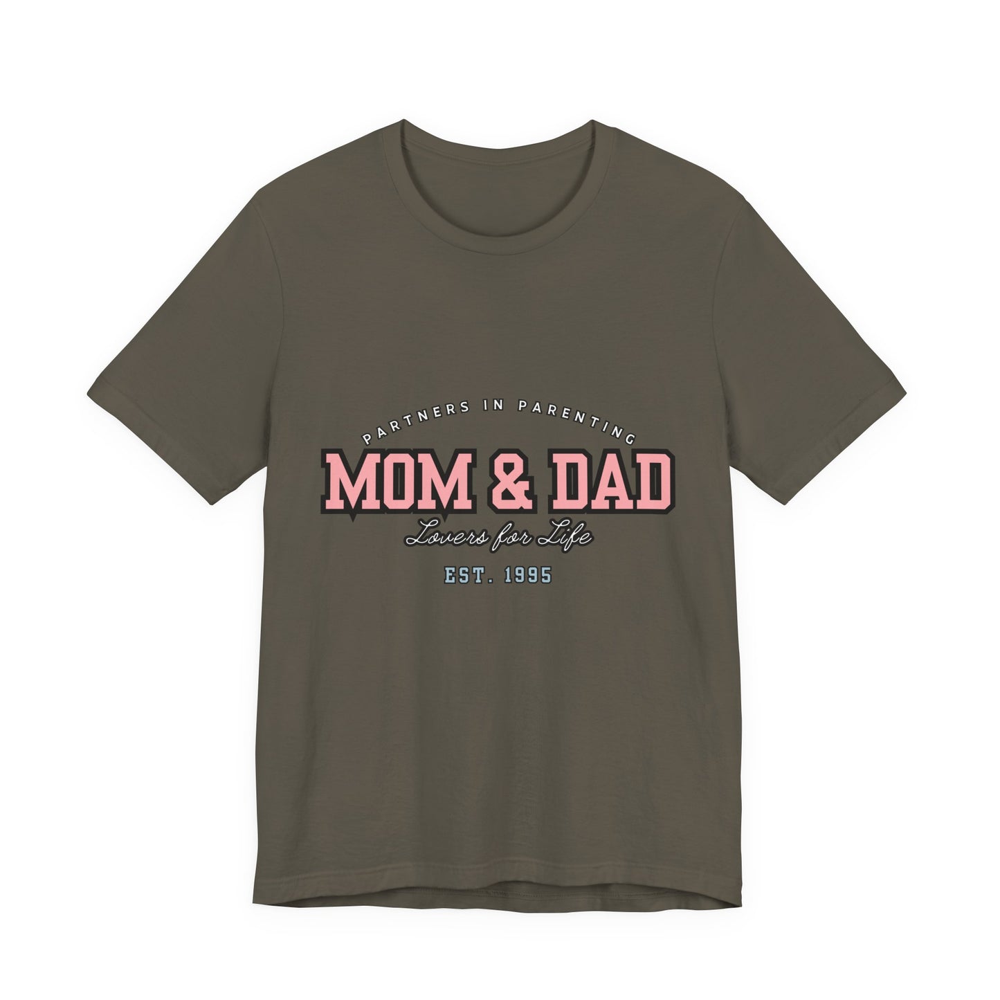 Mom & Dad Unisex Jersey Tee - Perfect for Parenting, Family Gifts, Holidays, Fun, Casual Wear