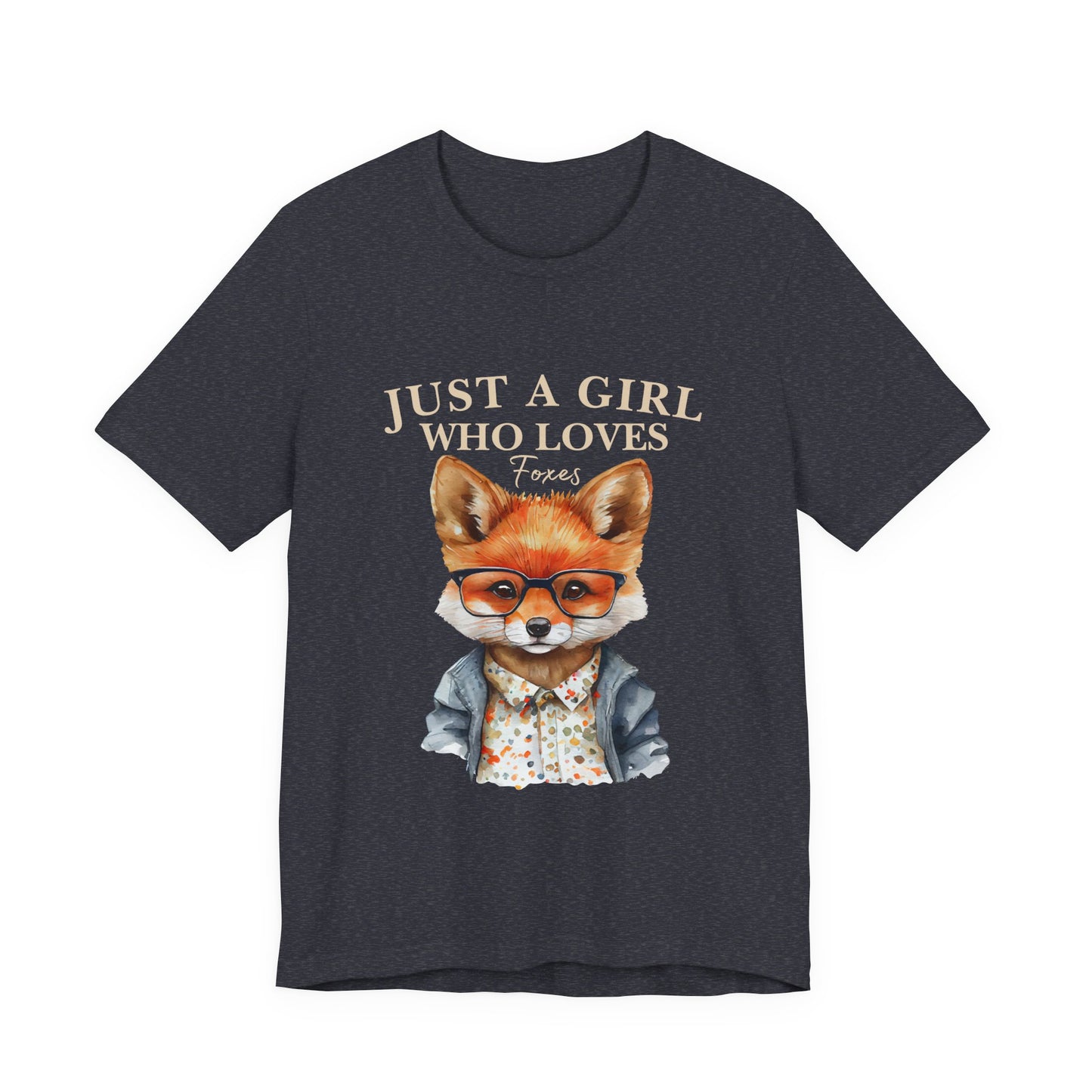 Cute Fox Graphic Tee for Animal Lovers, Fun Gift for Girls, Nature Lover Shirt, Animal Themed Apparel, Perfect for Casual Outings