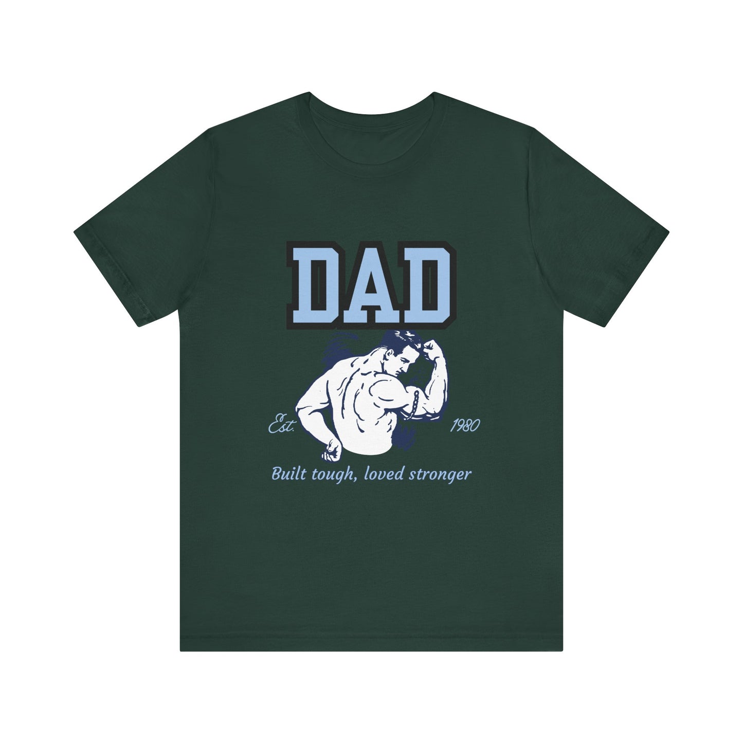 DAD Strong Unisex Jersey Tee, Father's Day Gift, Dad Humor Shirt, Comfortable Casual Top, Birthday Gift Tee, Everyday Wear