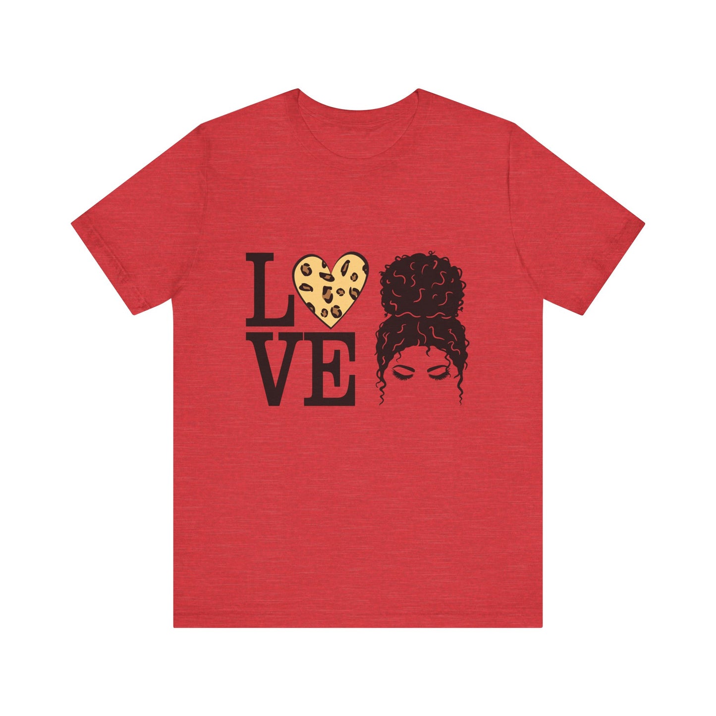 Love Print Girl Tee, Cute Gift for Dates, Casual Everyday Wear, Valentine's Day Top, Unique Fashion Statement for Ladies