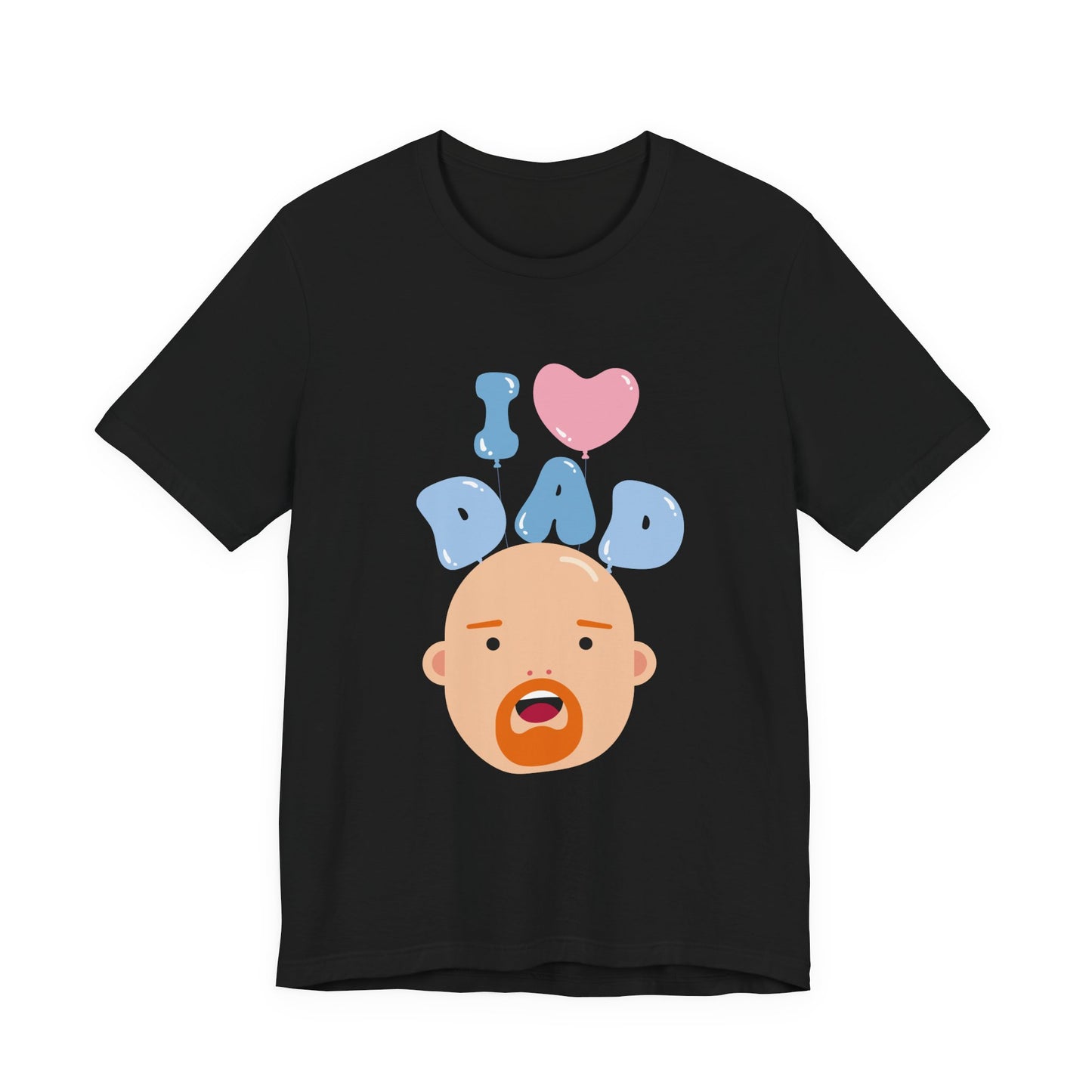 I Love Dad Tee - Perfect Gift for Father's Day, Dad's Birthday, Family Gatherings, Casual Wear, Unisex Jersey Short Sleeve Shirt