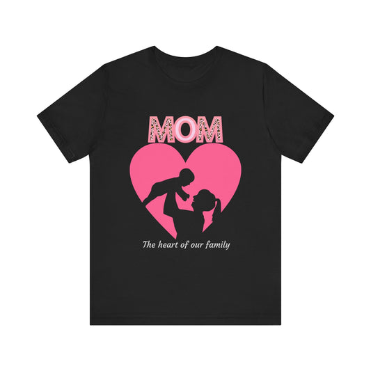 Mom Heart Unisex Tee | Gift for Mom, Mother's Day Shirt, Family Love T-Shirt, Heartwarming Apparel, Cute Mom Gift