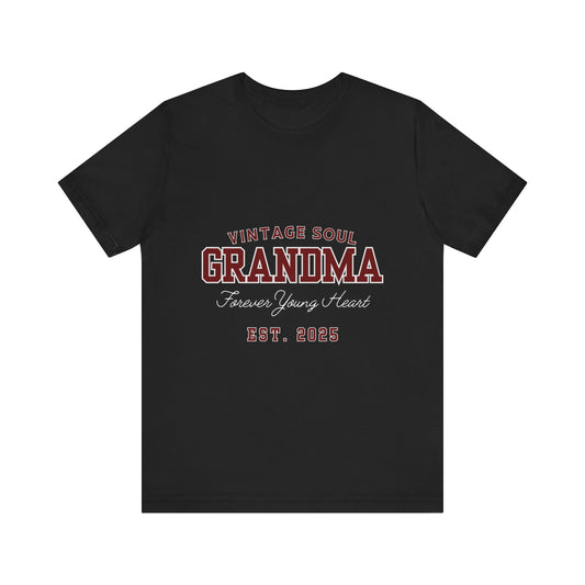 Vintage Soul Grandma Tee - Forever Young Heart, Birthday Gift, Family Reunion, Mothers Day Gift, Cute Grandma Shirt