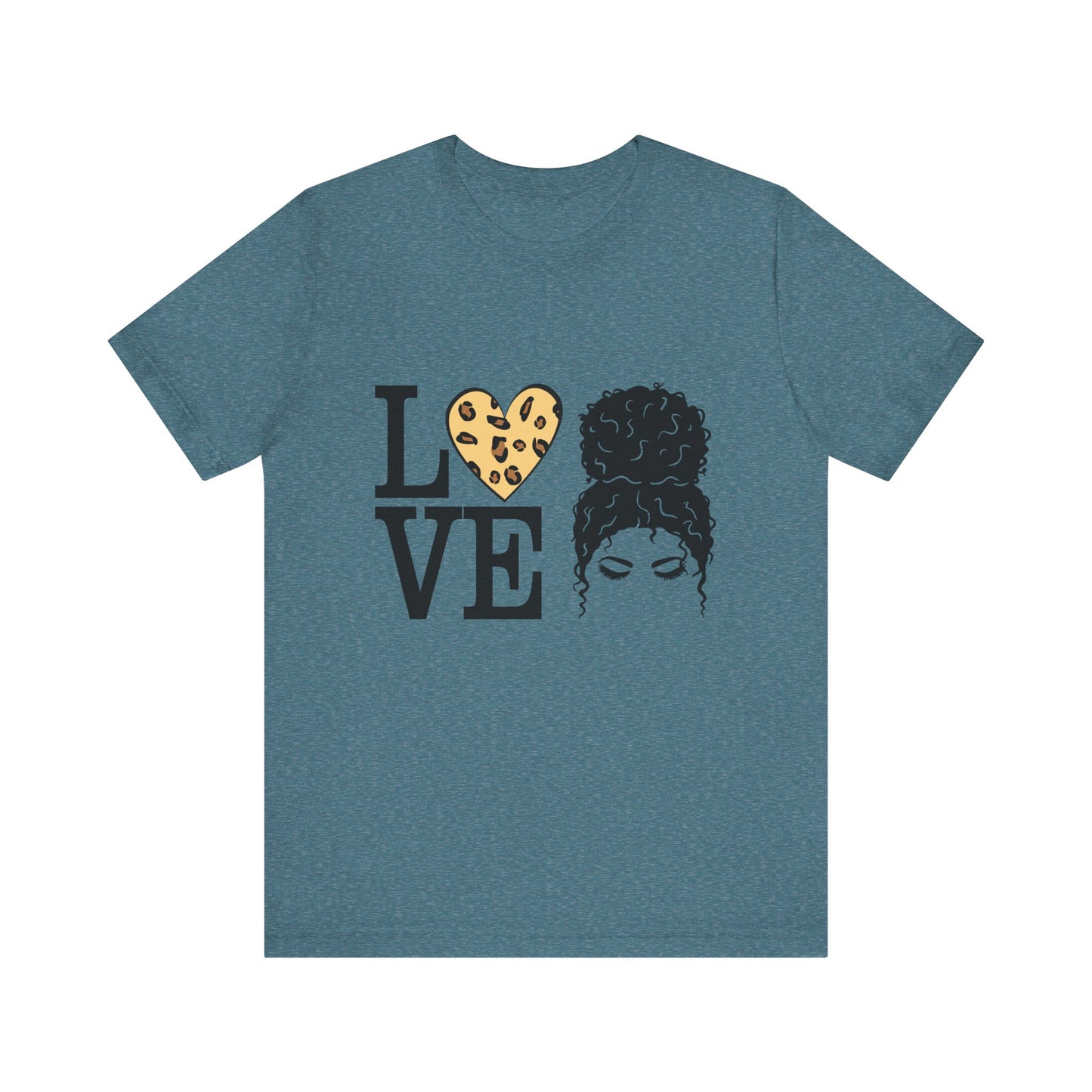 Love Print Girl Tee, Cute Gift for Dates, Casual Everyday Wear, Valentine's Day Top, Unique Fashion Statement for Ladies