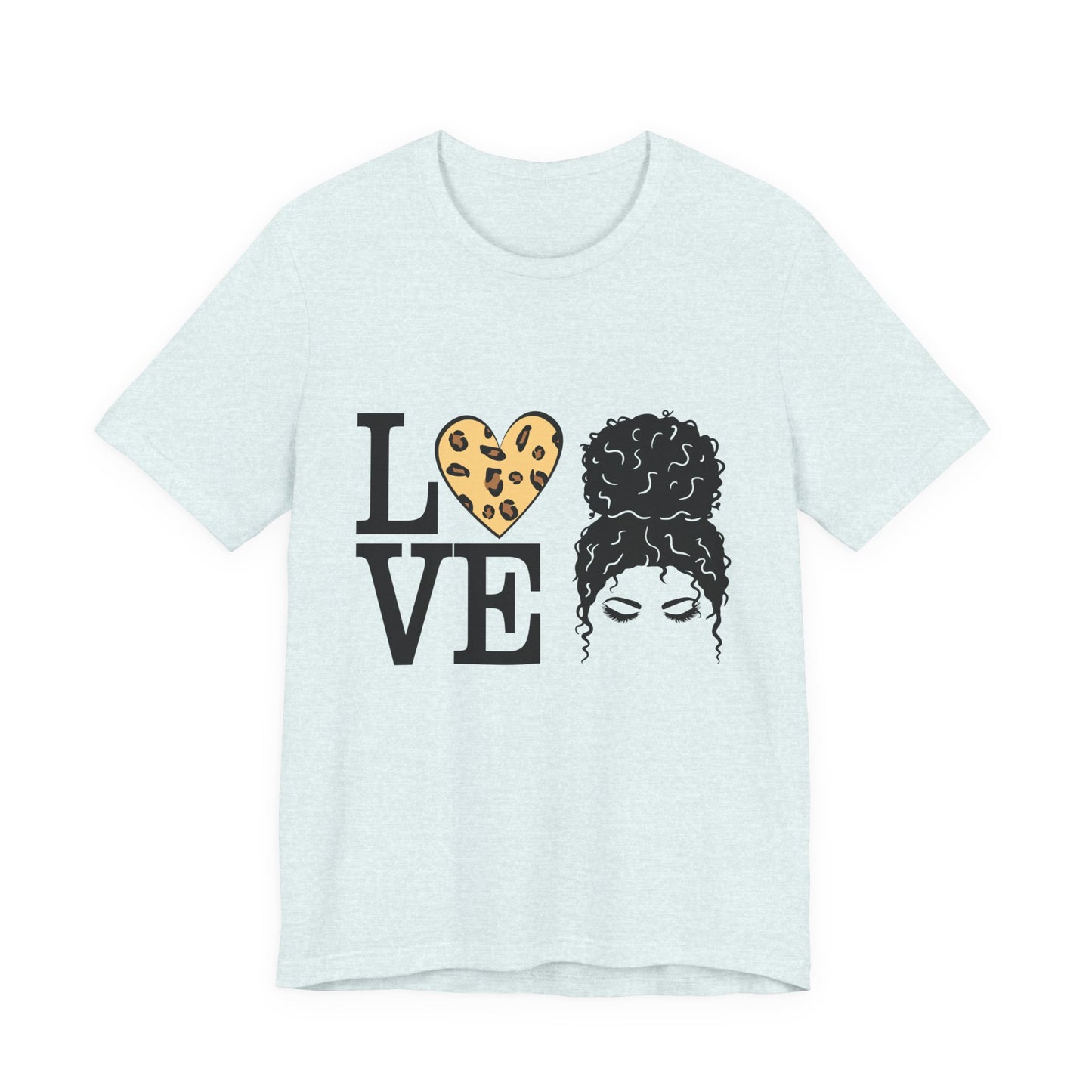 Love Print Girl Tee, Cute Gift for Dates, Casual Everyday Wear, Valentine's Day Top, Unique Fashion Statement for Ladies