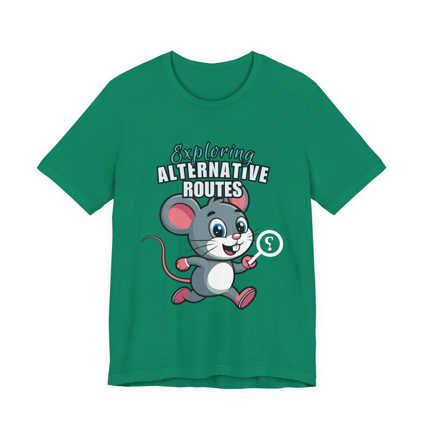 Exploring Alternative Routes Tee, Fun Mouse Graphic T-Shirt, Unisex Casual Shirt, Gift for Animal Lovers, Kids & Adults