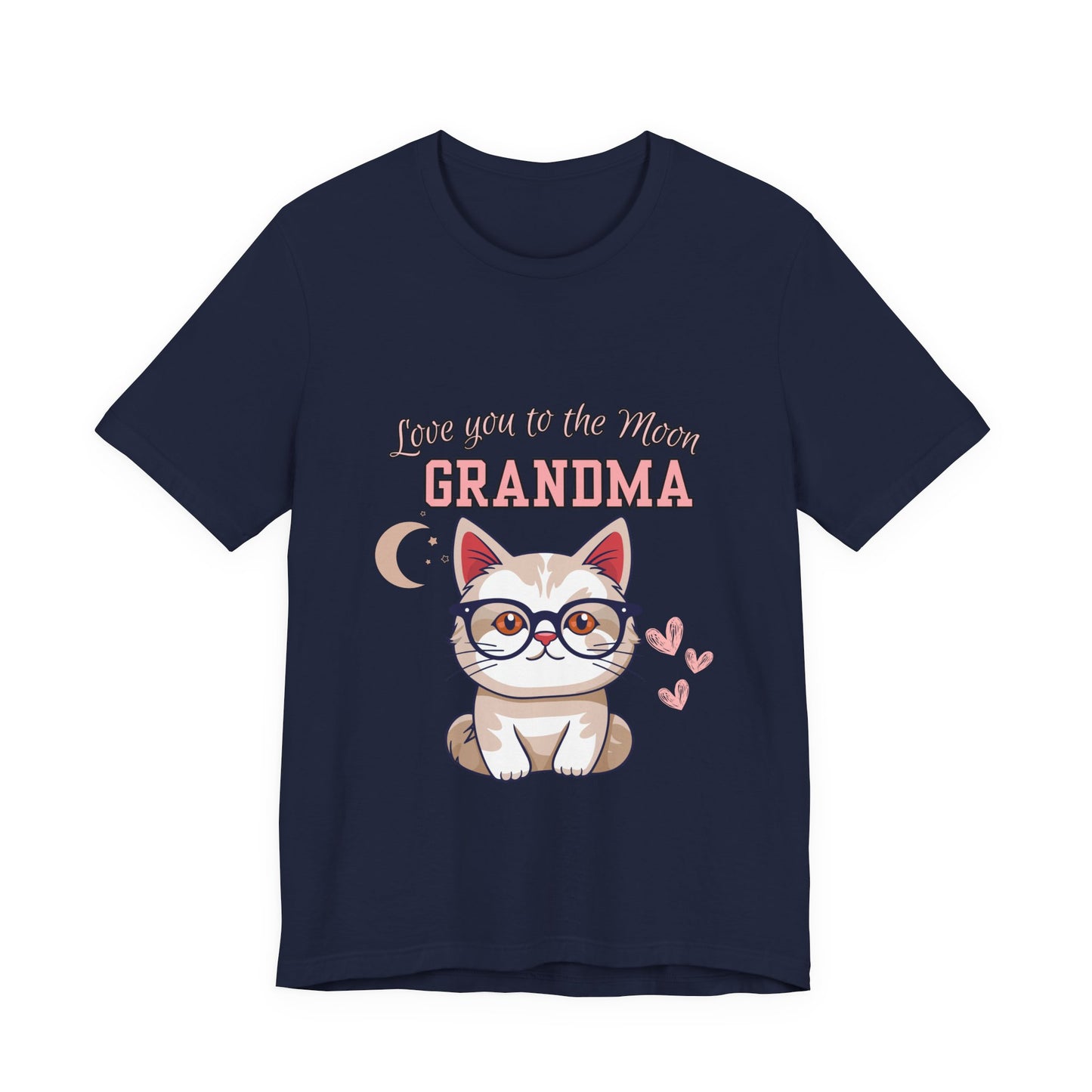 Love You to the Moon Grandma Cat Tee, Cute Cat Shirt, Gift for Grandma, Birthday Tee, Grandparent Gift, Funny Cat T-Shirt