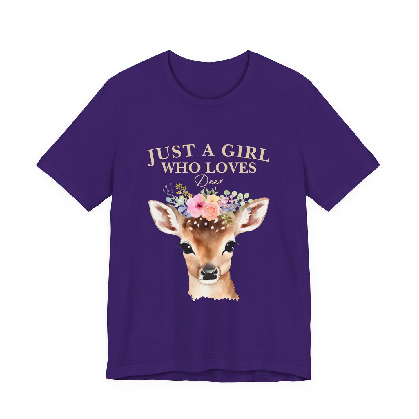 Just a Girl Who Loves Deer T-Shirt | Nature Lover Tee | Perfect Gift for Wildlife Enthusiasts, Birthdays, and Casual Outings