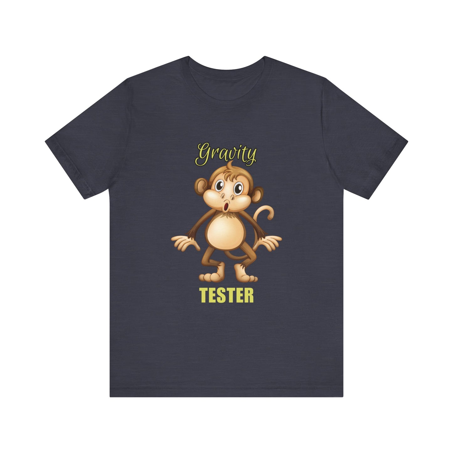 Gravity Tester Monkey Unisex Tee, Fun Animal T-Shirt, Kids Gift, Birthday Tee, Nature Lover Shirt
