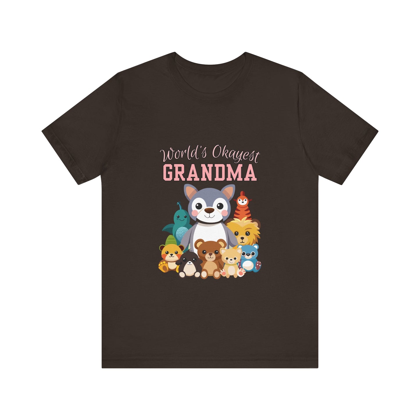 World's Okayest Grandma Tee, Cute Grandma Shirt, Animal Lover Gift, Funny Gift for Grandparents, Mother's Day Gift