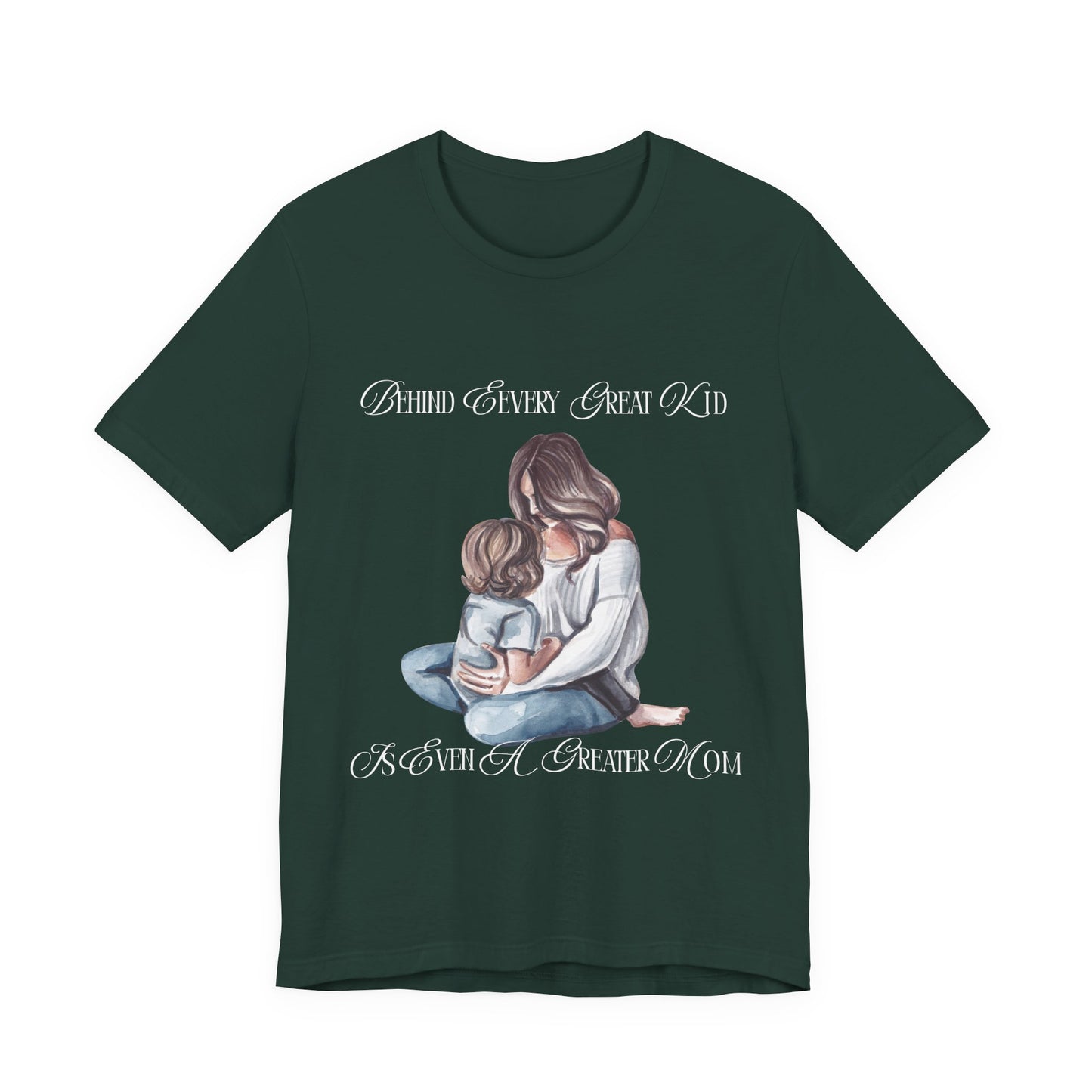 Behind Every Great Kid Unisex Tee | Perfect Gift for Moms, Inspirational Shirt, Mother's Day Tee, Family Time, Everyday Wear