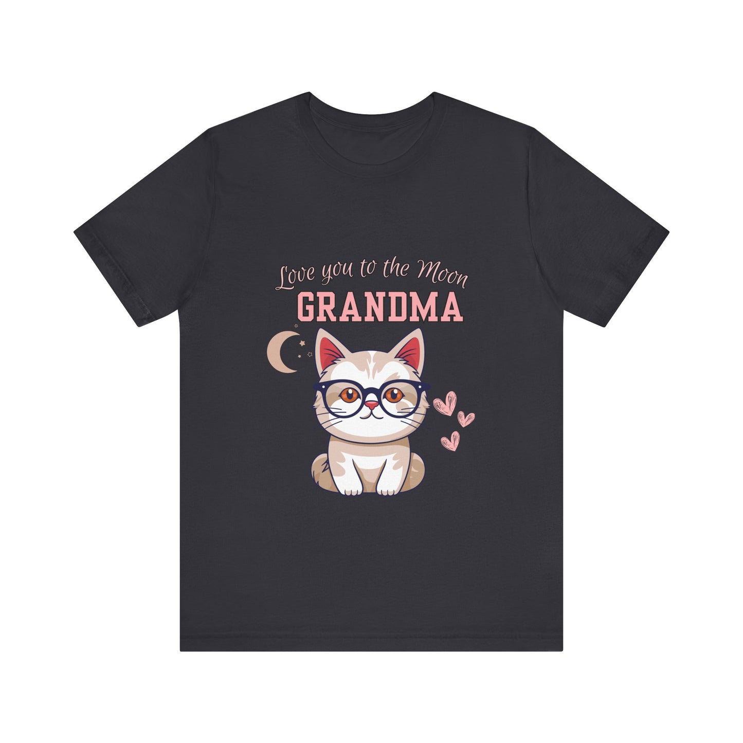 Love You to the Moon Grandma Cat Tee, Cute Cat Shirt, Gift for Grandma, Birthday Tee, Grandparent Gift, Funny Cat T-Shirt