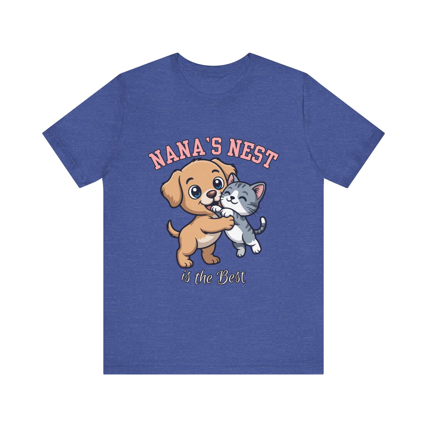 Nana's Nest Pets Unisex Tee, Cute Pet Lover T-Shirt, Gift for Dog and Cat Lovers, Family Reunion Shirt, Birthday Gift Idea