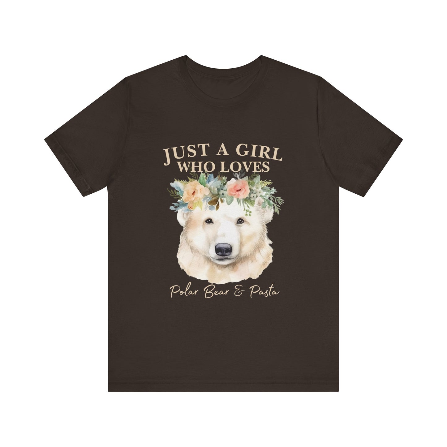 Just a Girl Who Loves Polar Bears Tee, Cute Animal Lover Gift, Nature Tee, Casual Wear, Eco-friendly Shirt, Pet Lover Apparel