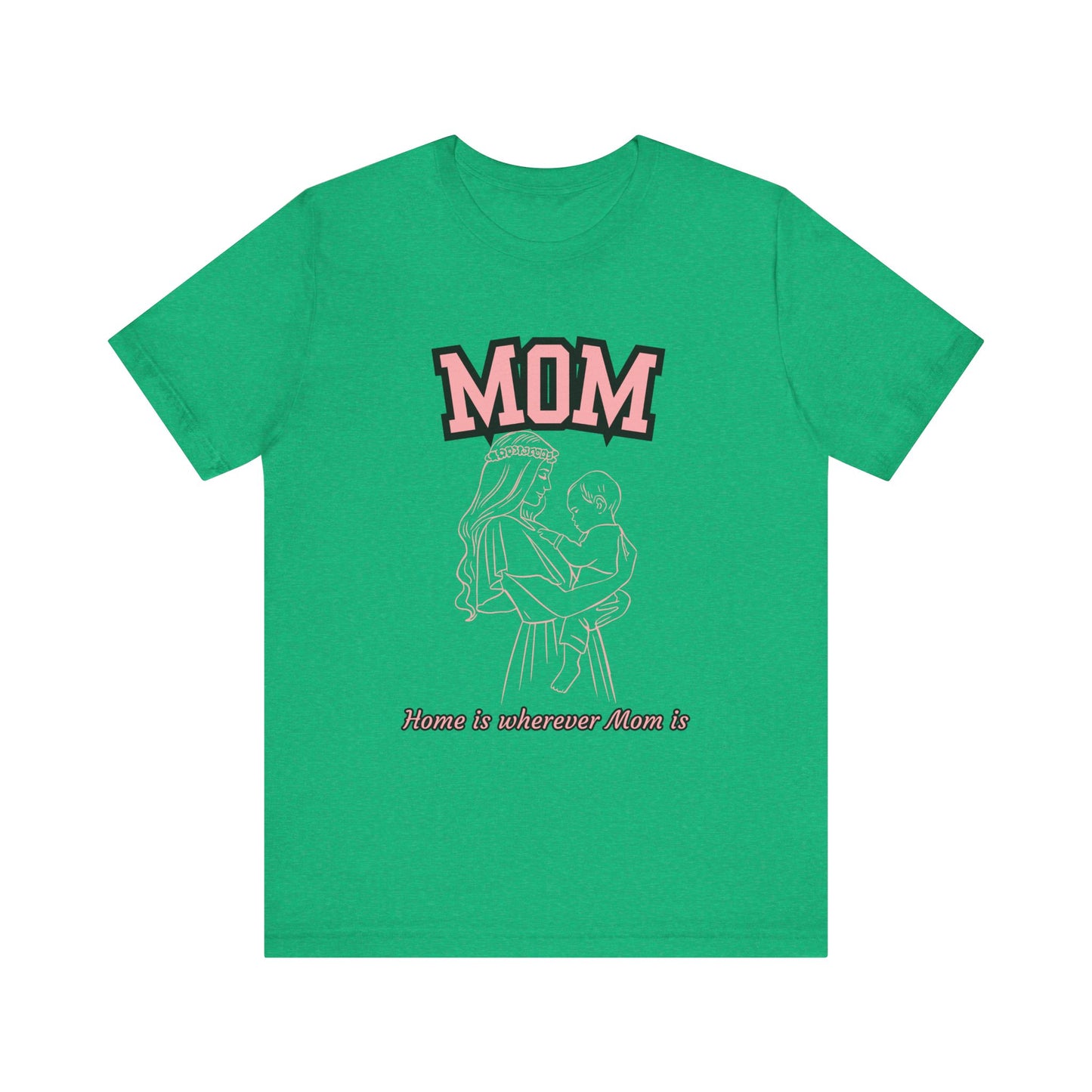 Mom Love Unisex Jersey Tee, Cute Gift for Mom, Mother’s Day Shirt, Casual Family Tee, Soft Cotton Top