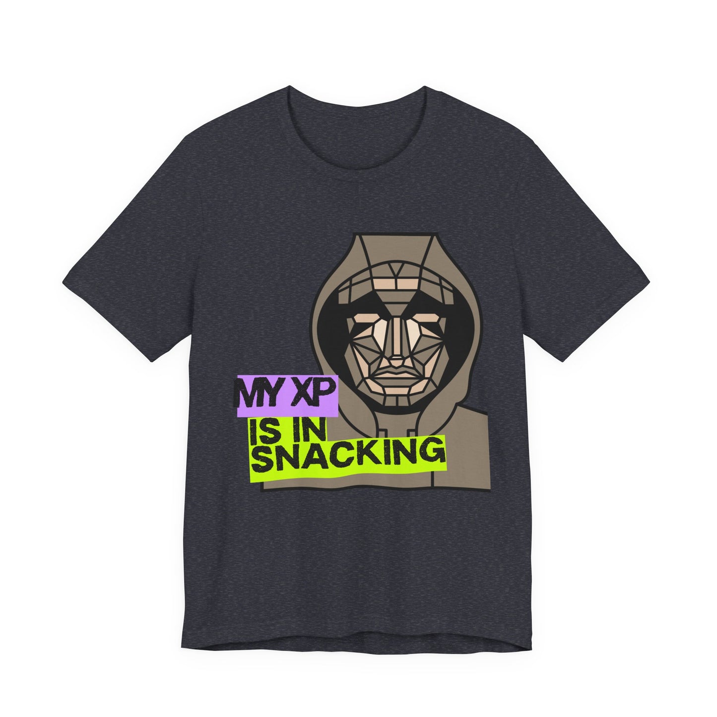 Snack Gaming Short Sleeve Tee, Funny Gamer T-Shirt, Gift for Gamers, Casual Wear, Snack Lover Tee, Unique Graphic Tee