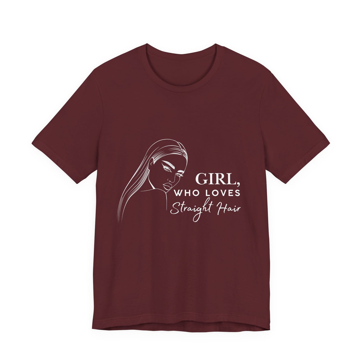 Girl Who Loves Straight Hair Tee, Unisex T-Shirt, Fashion Tee, Hair Lover Gift, Casual Outfit, Trendy Style