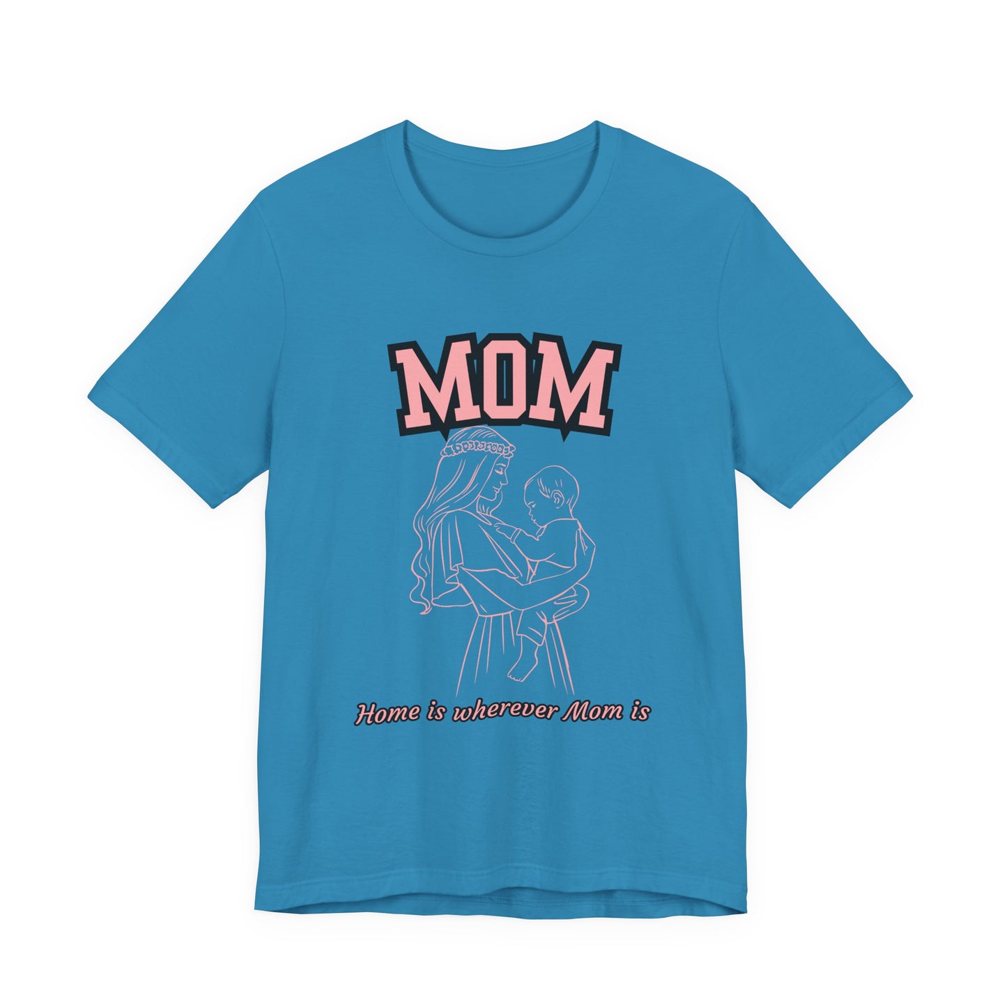 Mom Love Unisex Jersey Tee, Cute Gift for Mom, Mother’s Day Shirt, Casual Family Tee, Soft Cotton Top