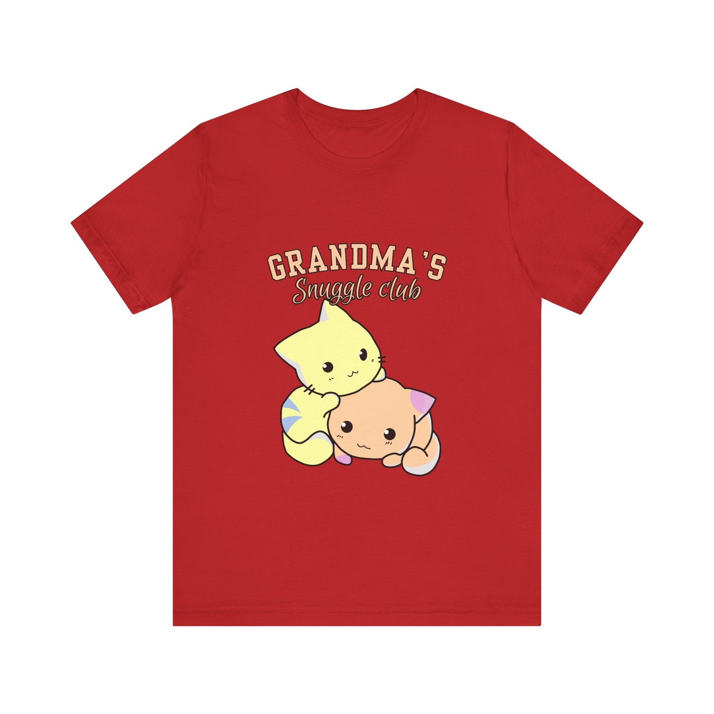 Grandma's Snuggle Club Tee, Cozy Gift for Grandma, Cute Cat Graphic Shirt, Family Gathering Outfit, Birthday Gift for Grandma