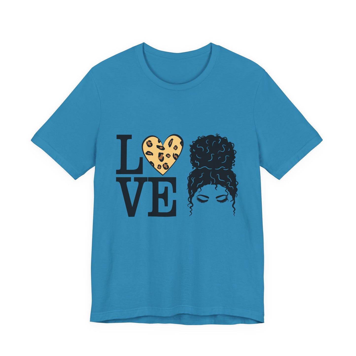 Love Print Girl Tee, Cute Gift for Dates, Casual Everyday Wear, Valentine's Day Top, Unique Fashion Statement for Ladies