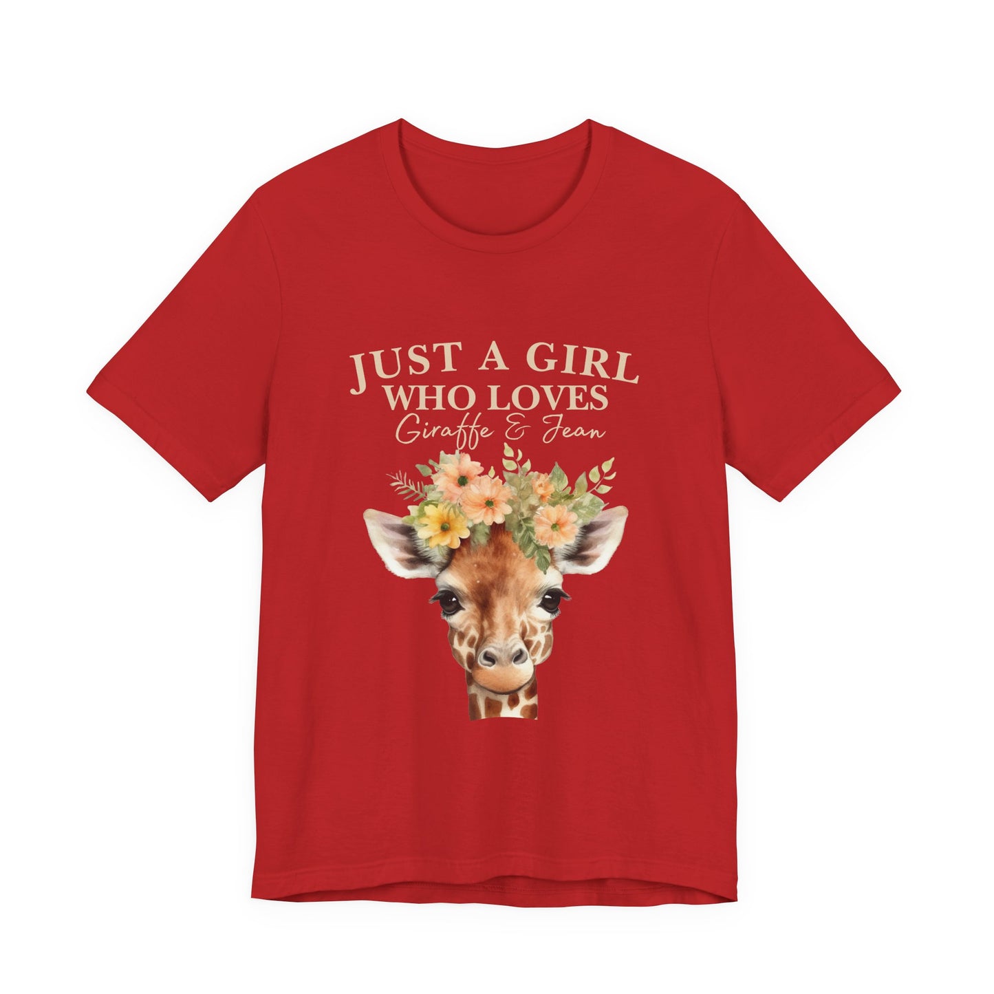 Just a Girl Who Loves Giraffes Tee, Cute Animal Lover Gift, Summer Casual Fashion, Birthday Tee, Nature Enthusiast Shirt