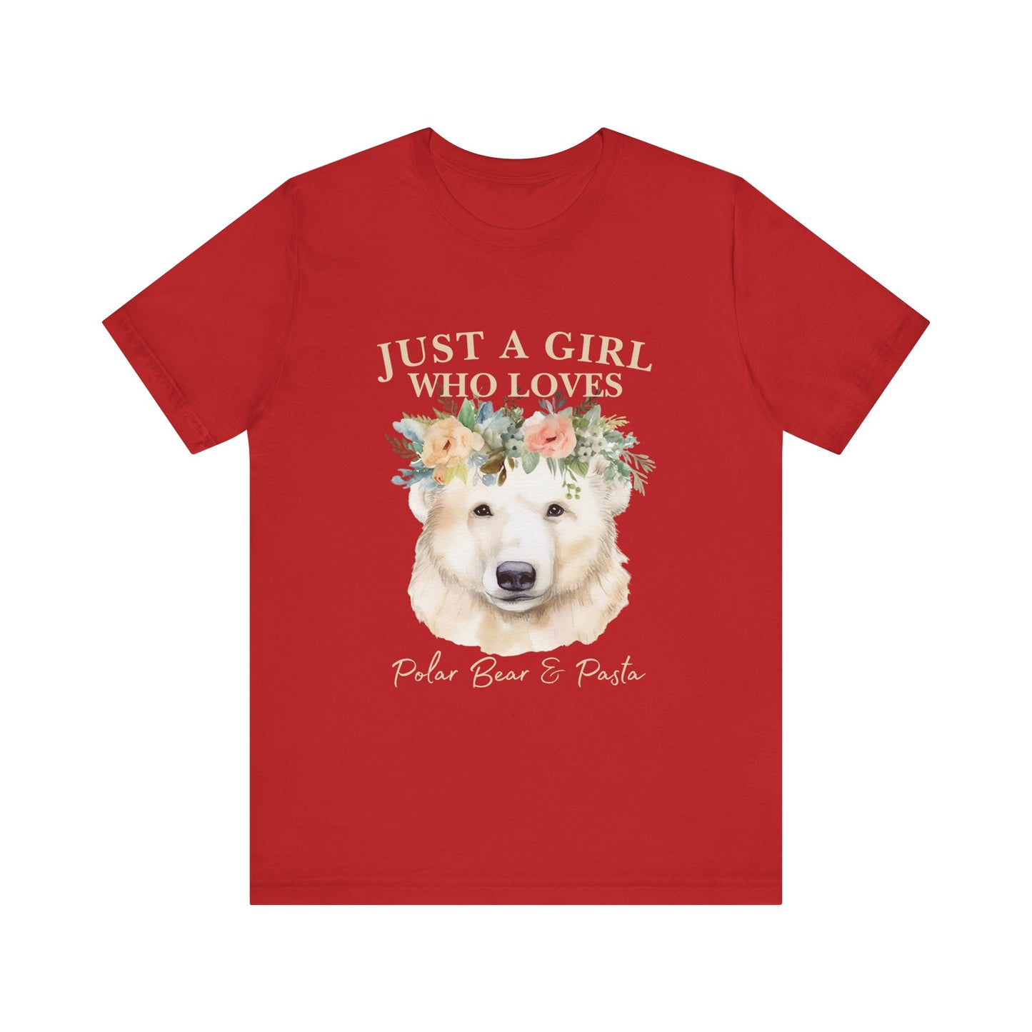 Just a Girl Who Loves Polar Bears Tee, Cute Animal Lover Gift, Nature Tee, Casual Wear, Eco-friendly Shirt, Pet Lover Apparel