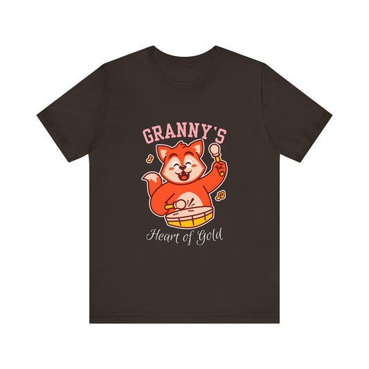 Granny's Heart of Gold Tee, Cute Graphic T-Shirt, Gift for Grandma, Casual Wear, Family Celebration Shirt