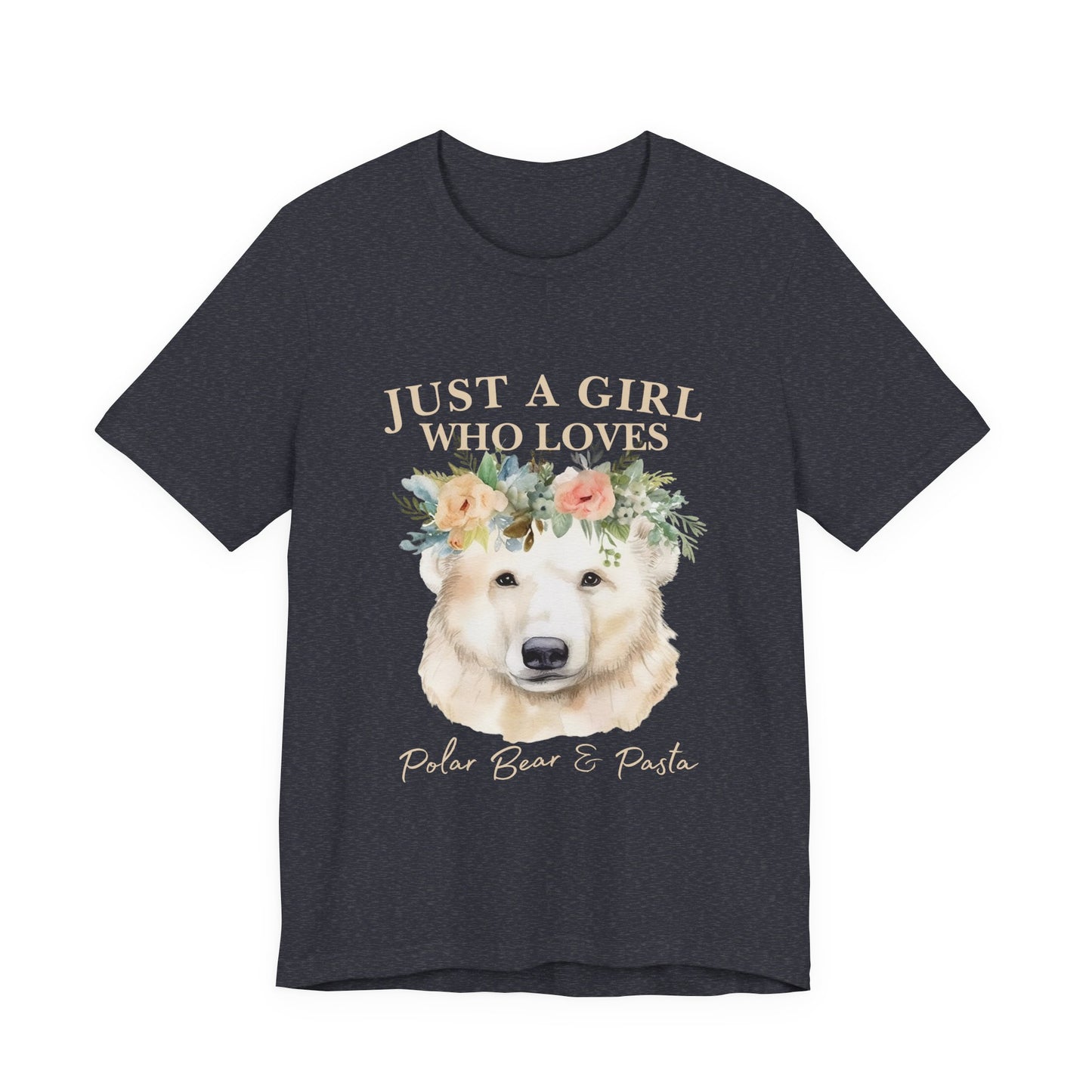 Just a Girl Who Loves Polar Bears Tee, Cute Animal Lover Gift, Nature Tee, Casual Wear, Eco-friendly Shirt, Pet Lover Apparel