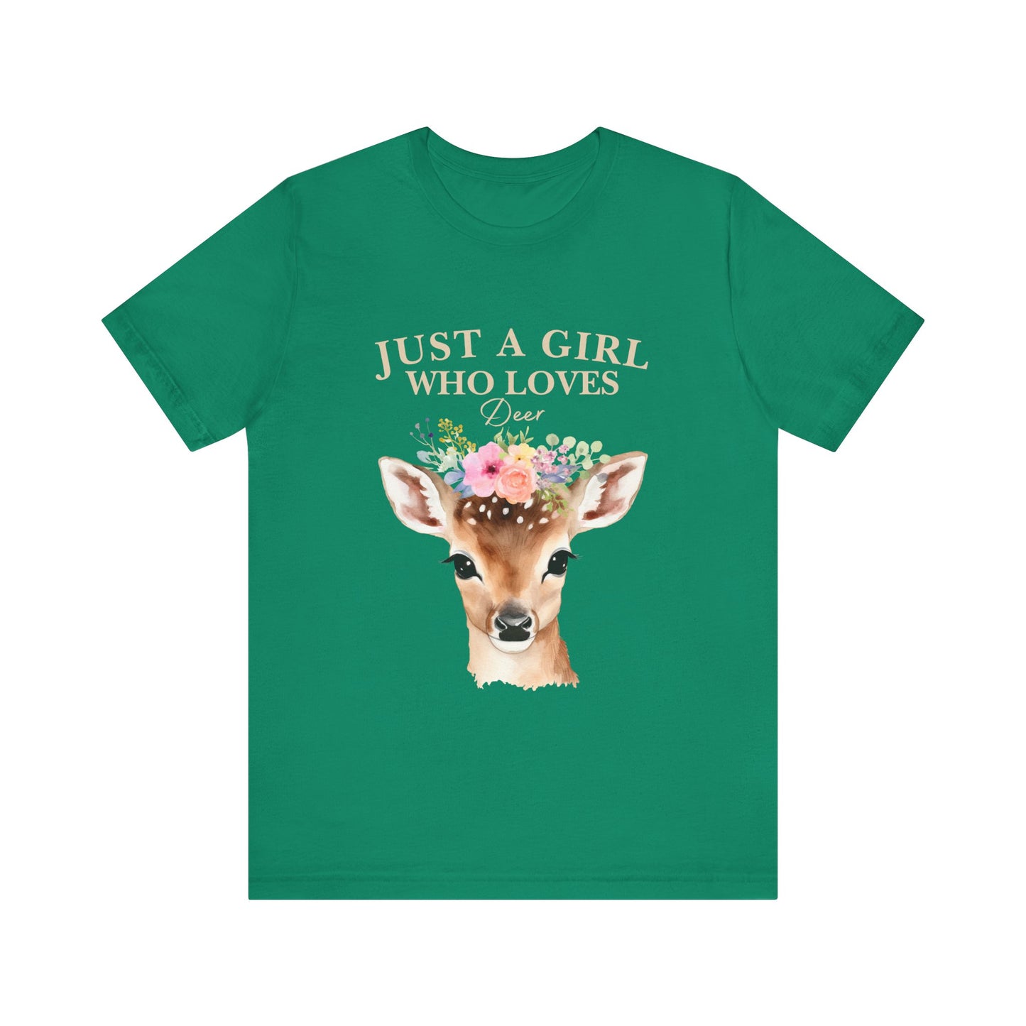 Just a Girl Who Loves Deer T-Shirt | Nature Lover Tee | Perfect Gift for Wildlife Enthusiasts, Birthdays, and Casual Outings