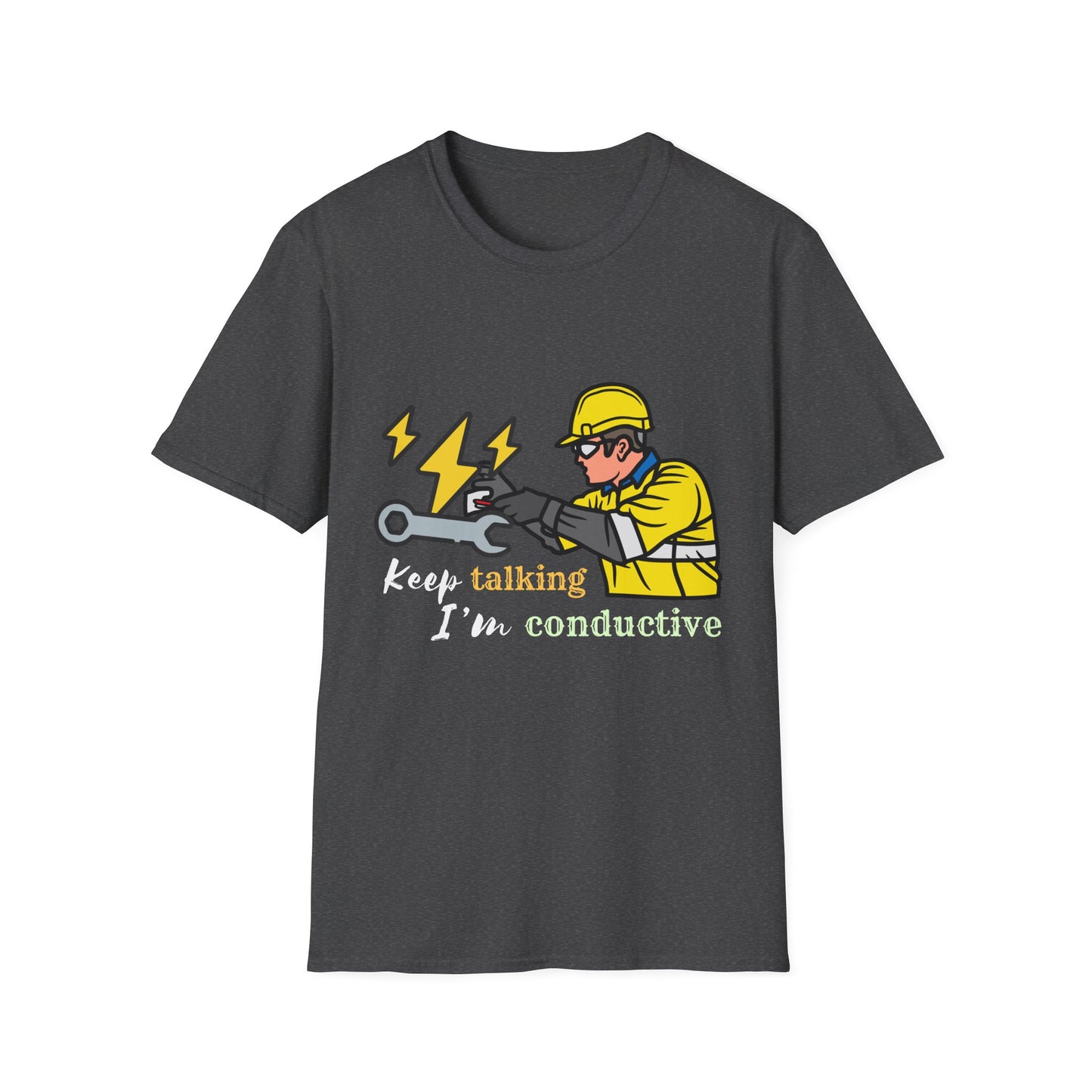 Electrician Humor T-Shirt, Funny Work Shirt, Gift for Electricians, Casual Tee, Unique Graphic Tee, Funny Labor Day Gift, Dad Gift