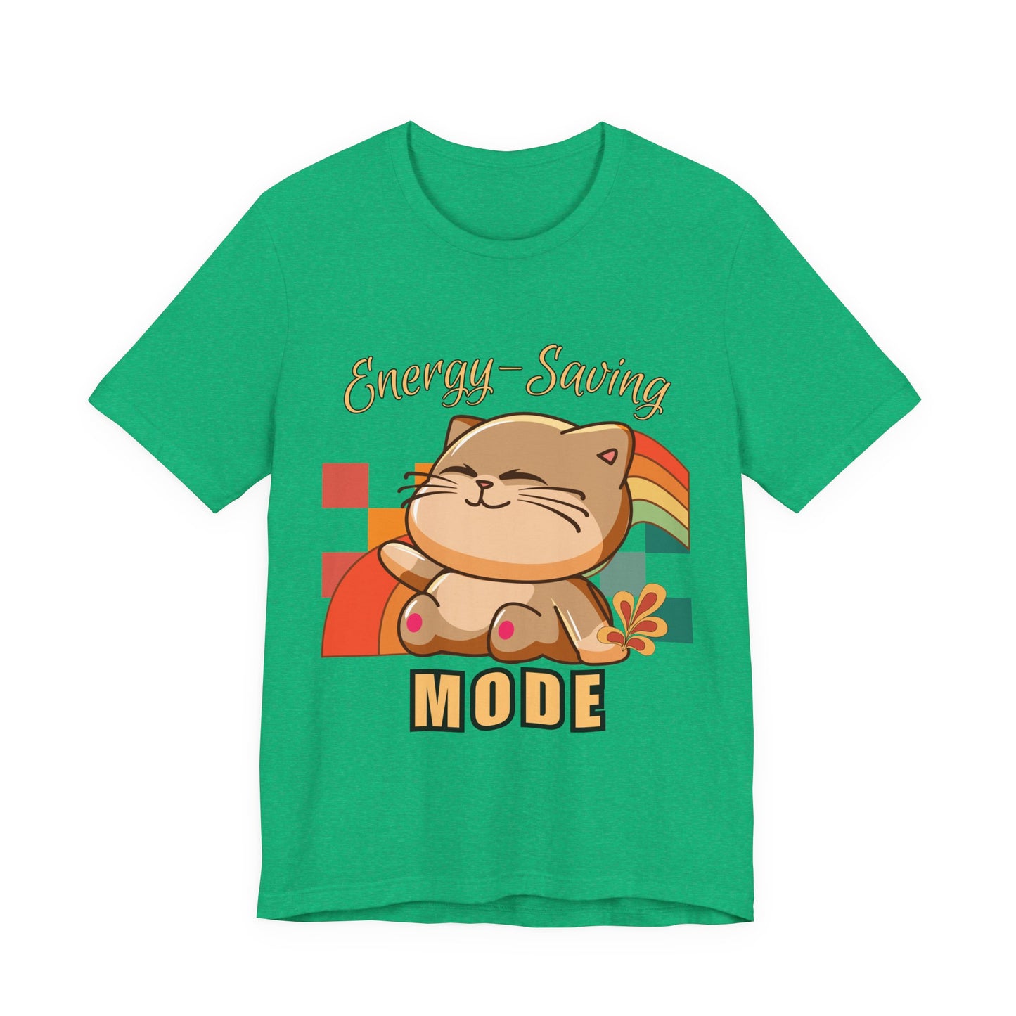 Energy Saving Mode, Snuggly Cat Mode Tee - Cute T-Shirt for Cat Lovers, Cozy Gift for Birthdays, Pet Lovers, Fun Fashion, Everyday Wear