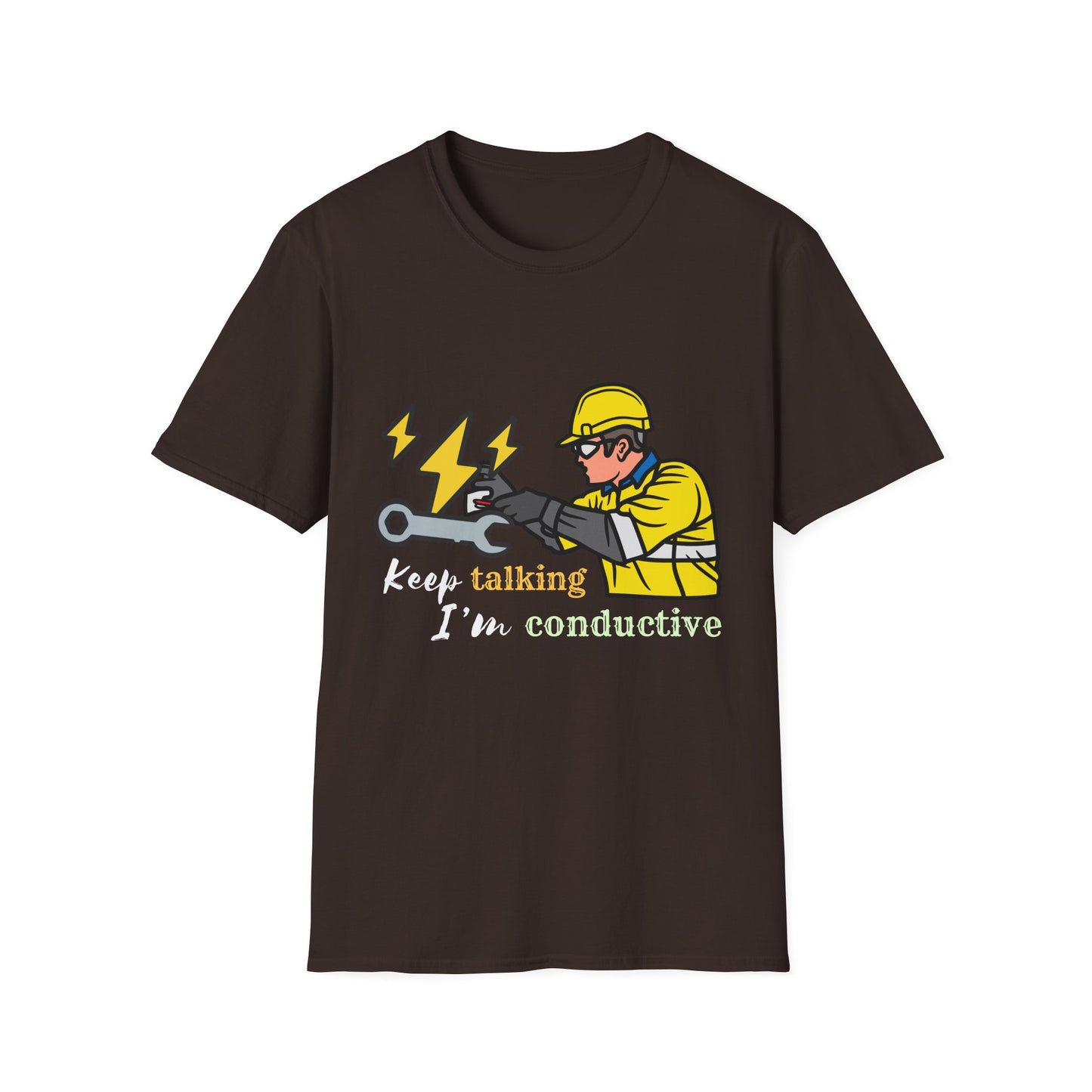 Electrician Humor T-Shirt, Funny Work Shirt, Gift for Electricians, Casual Tee, Unique Graphic Tee, Funny Labor Day Gift, Dad Gift