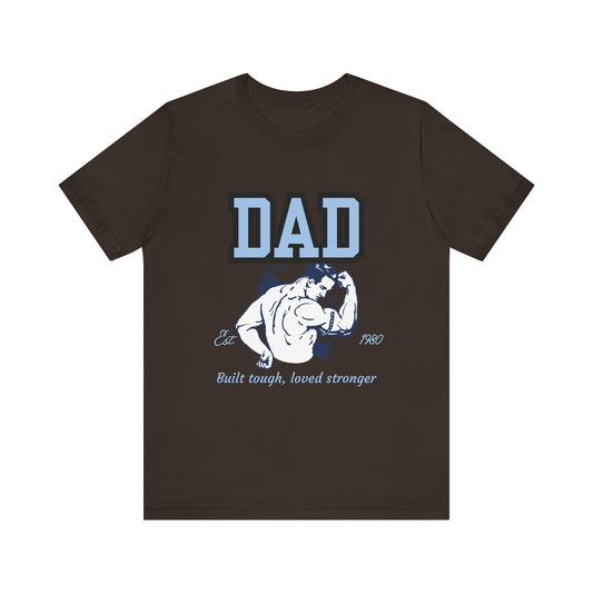DAD Strong Unisex Jersey Tee, Father's Day Gift, Dad Humor Shirt, Comfortable Casual Top, Birthday Gift Tee, Everyday Wear
