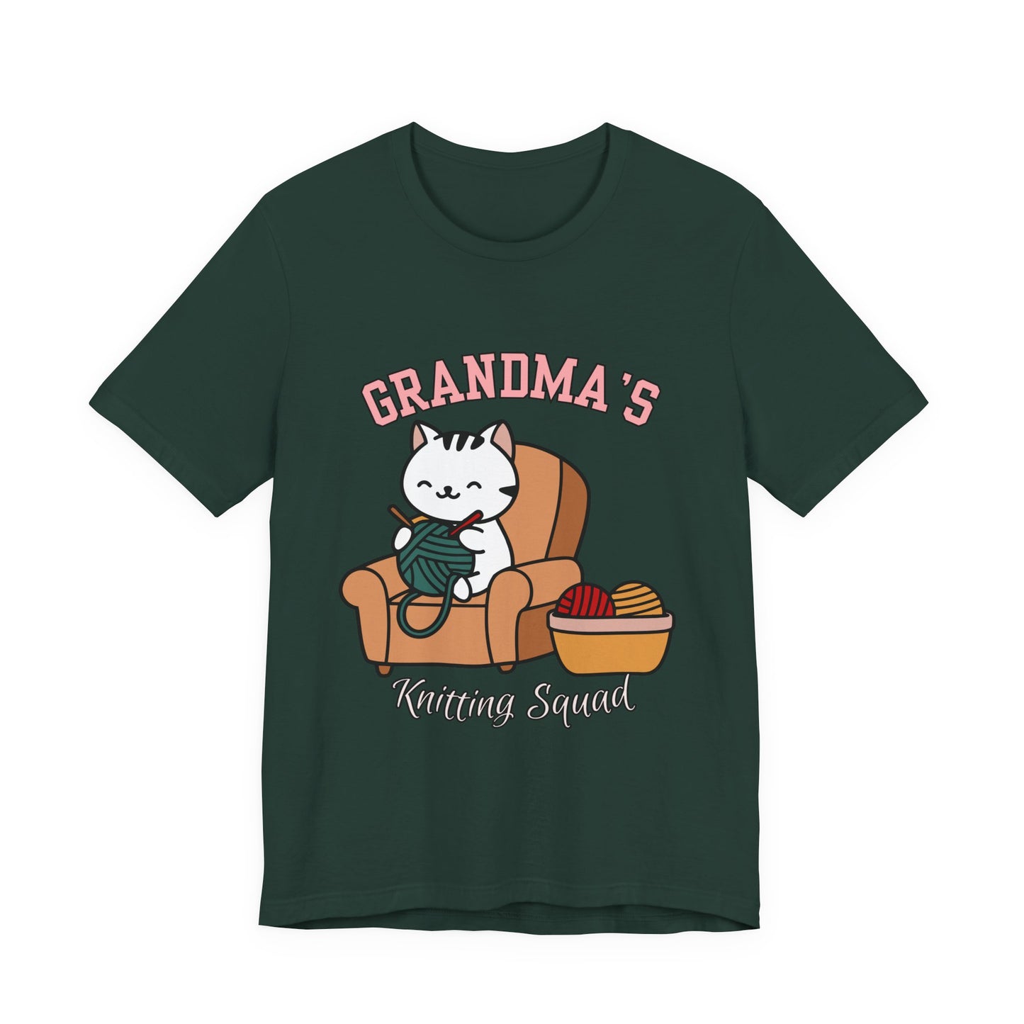 Grandma's Knitting Squad Tee - Comfy T-Shirt for Craft Lovers, Gift for Granny, Yarn Enthusiast, Knitting Club, Cozy Apparel
