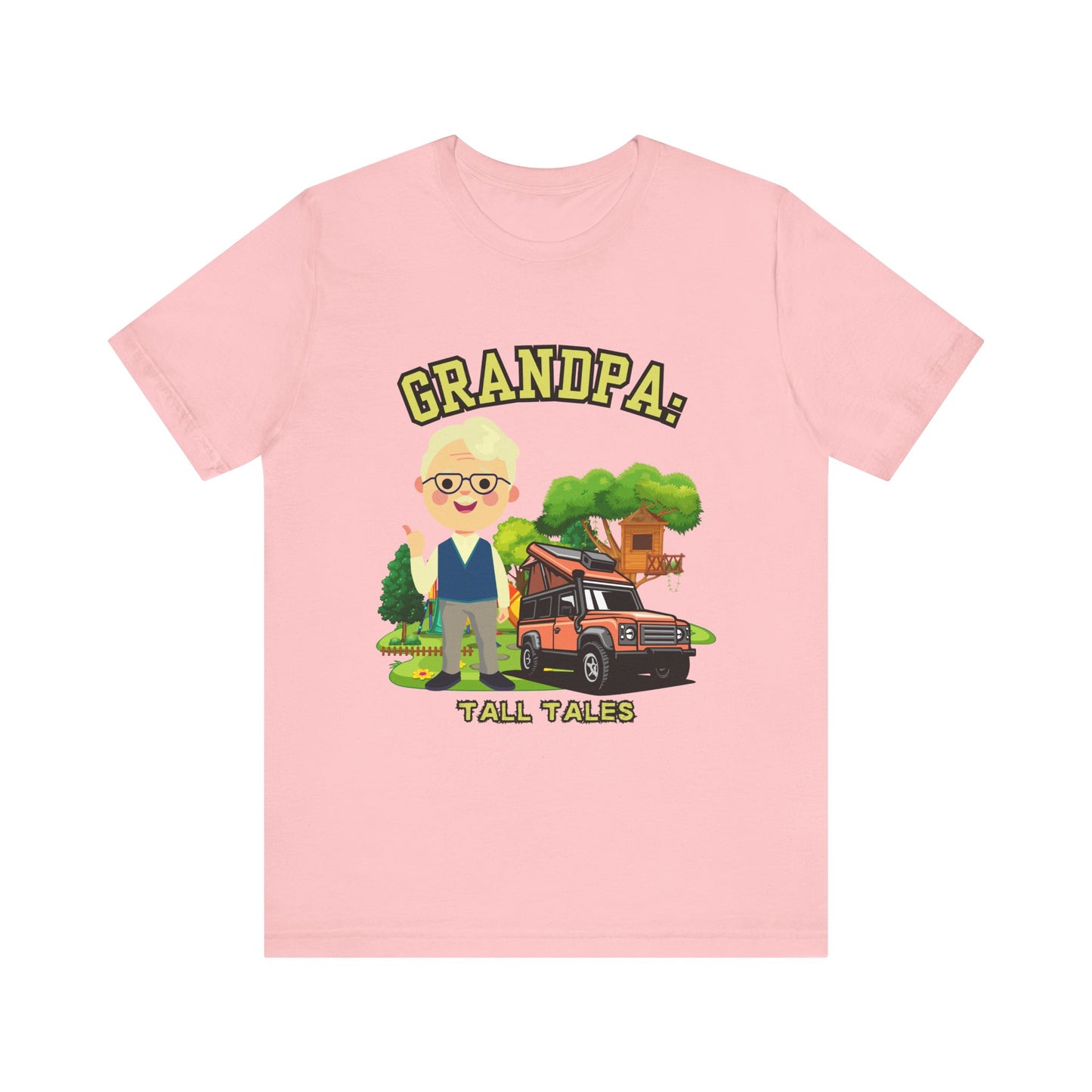 Grandpa Tall Tales Tee, Funny Grandpa Shirt, Gift for Grandpa, Family Gathering Outfit, Dad Humor T-shirt, Unisex Casual Tee