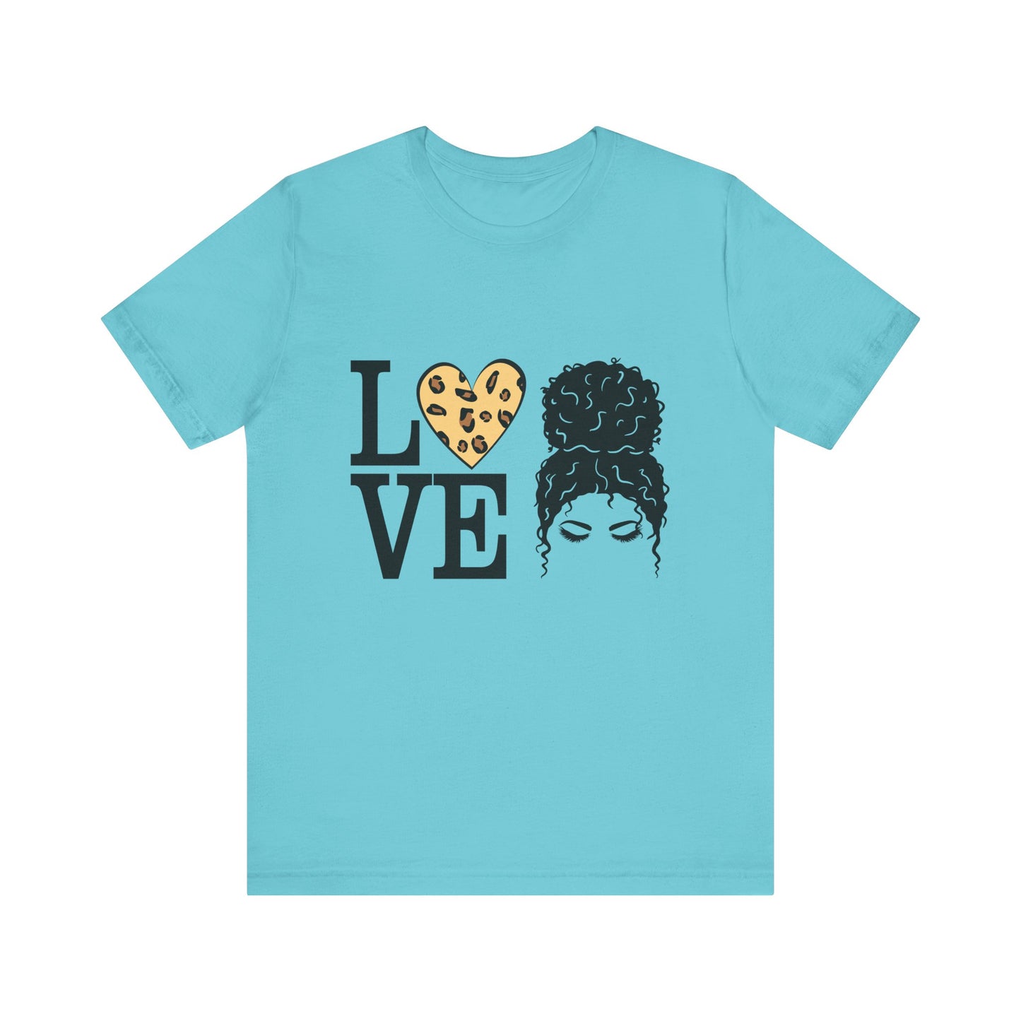 Love Print Girl Tee, Cute Gift for Dates, Casual Everyday Wear, Valentine's Day Top, Unique Fashion Statement for Ladies