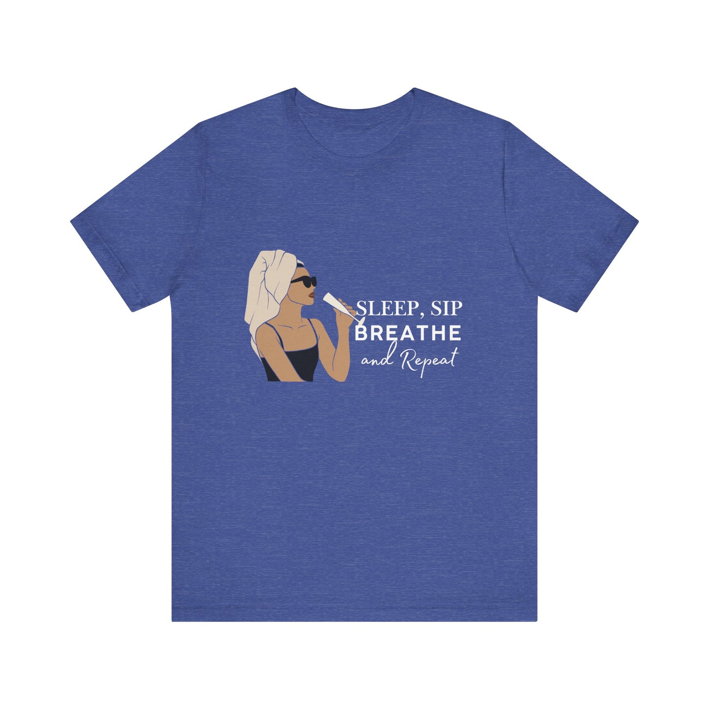 Girl's Sleep & Sip Tee, Relaxation Shirt, Fashionable Weekend Top, Gift for Her, Cozy Lounge Tee, Inspirational Daily Wear